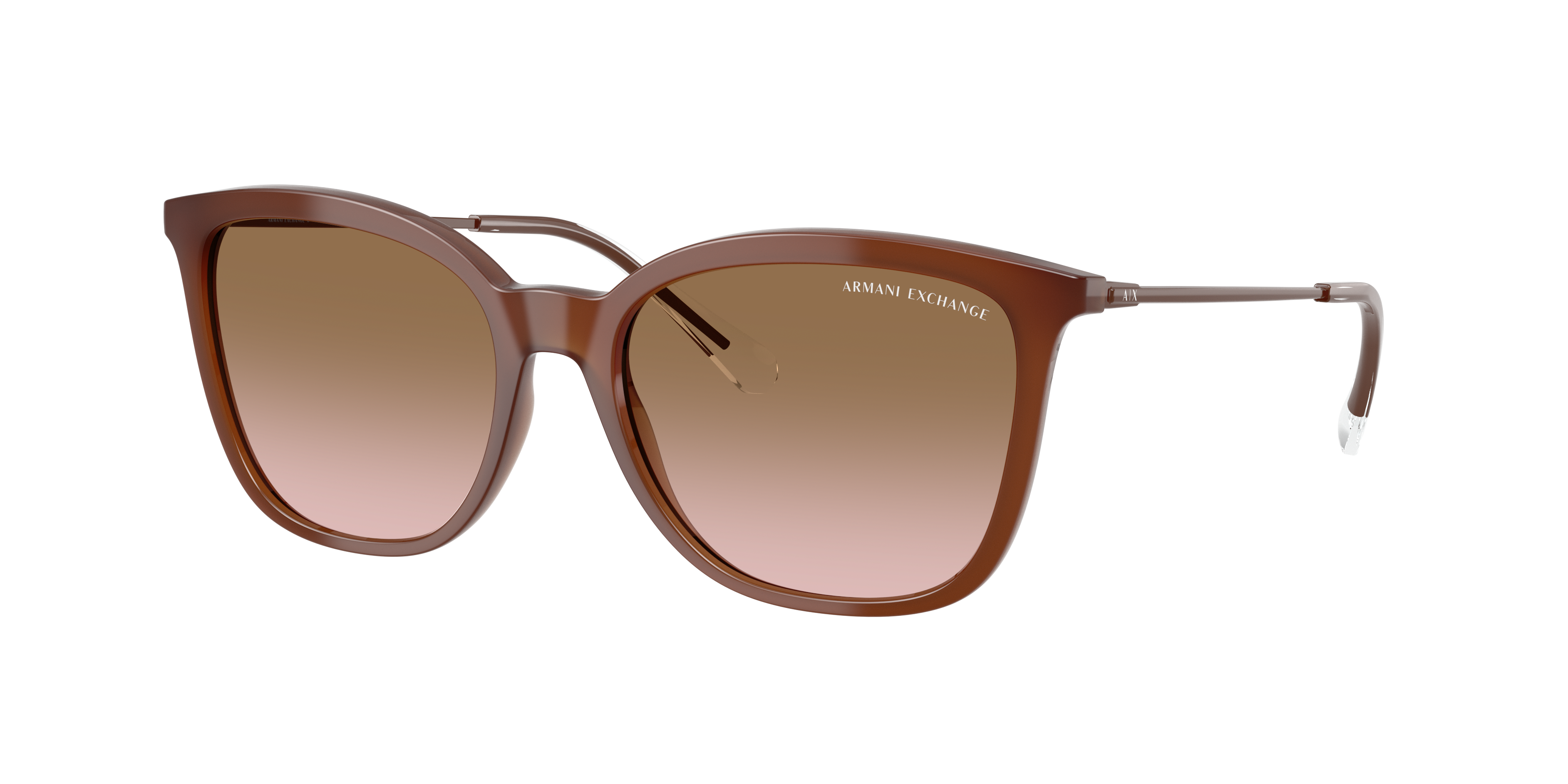 Armani Exchange Woman Sunglass AX4151S -  Frame color: Opalescent Dark Brown, Lens color: Pink Gradient Grey