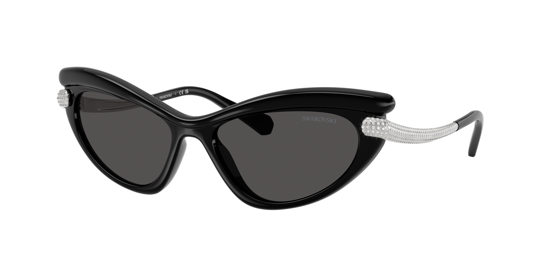 Swarovski Woman Sunglass SK6038 -  Frame color: Black, Lens color: Dark Grey