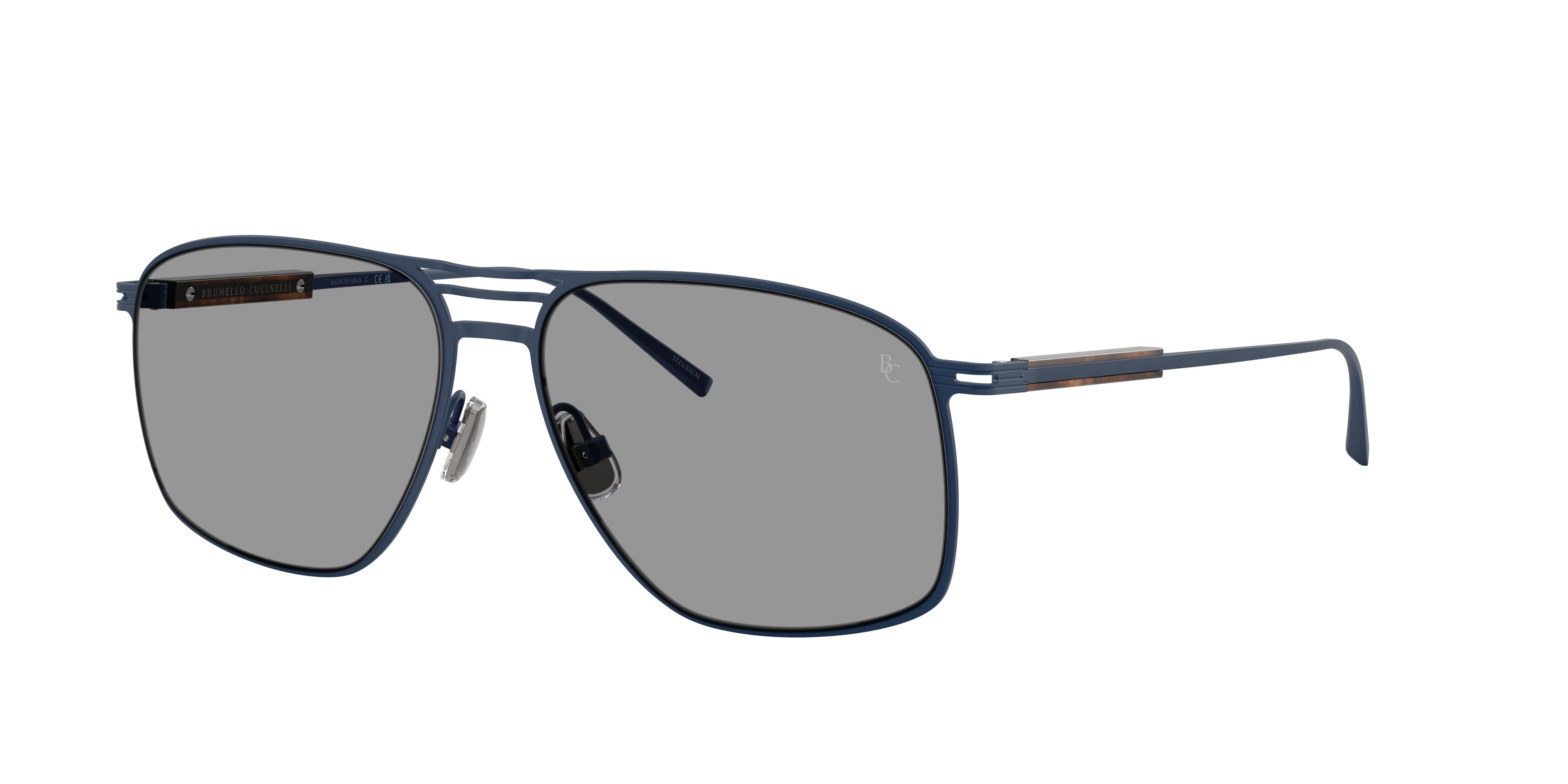 Brunello Cucinelli Man Sunglass BC2017ST -  Frame color: Navy, Lens color: Grafite