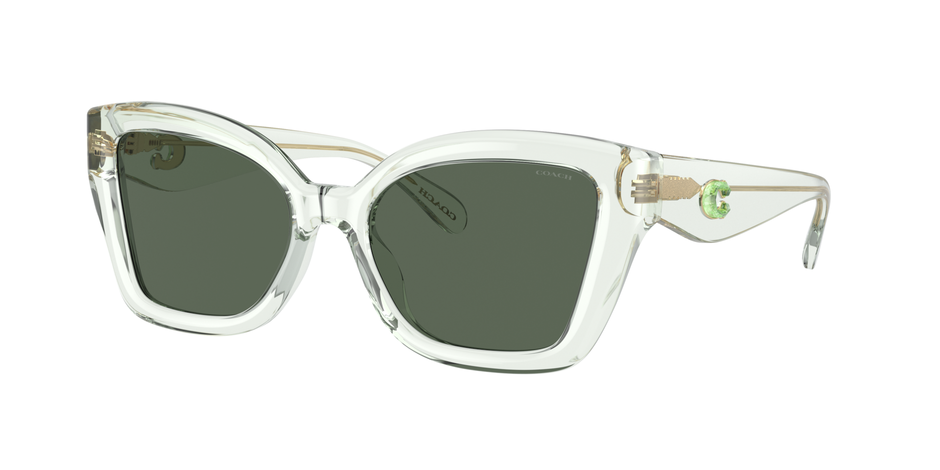 Coach Femme Sunglass CS544 - Couleur du Monture: , Couleur de Lentille: Vert uni