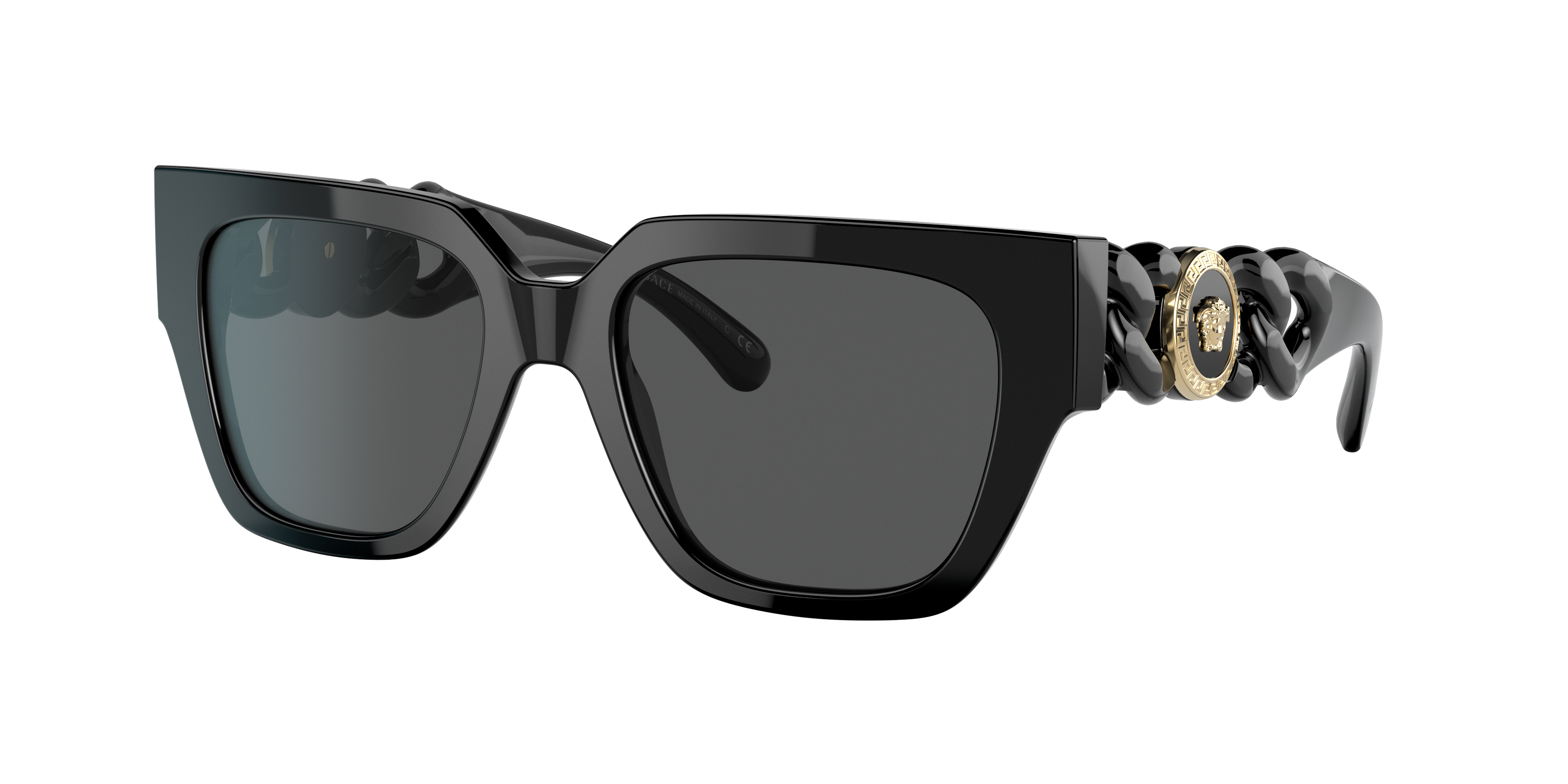 Versace VE4409 S (53 - 19) com Lentes Cinza e Armação Preto
