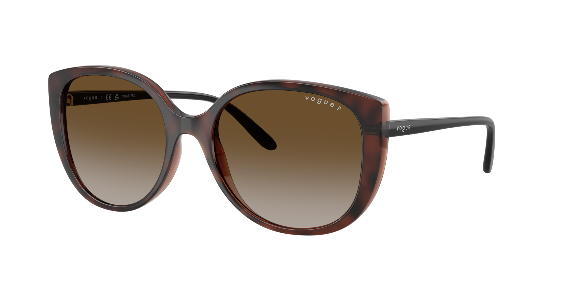 Vogue Eyewear Woman Sunglass VO5623S -  Frame color: Top Dark Havana/Light Brown, Lens color: Grey Gradient Brown Polarized