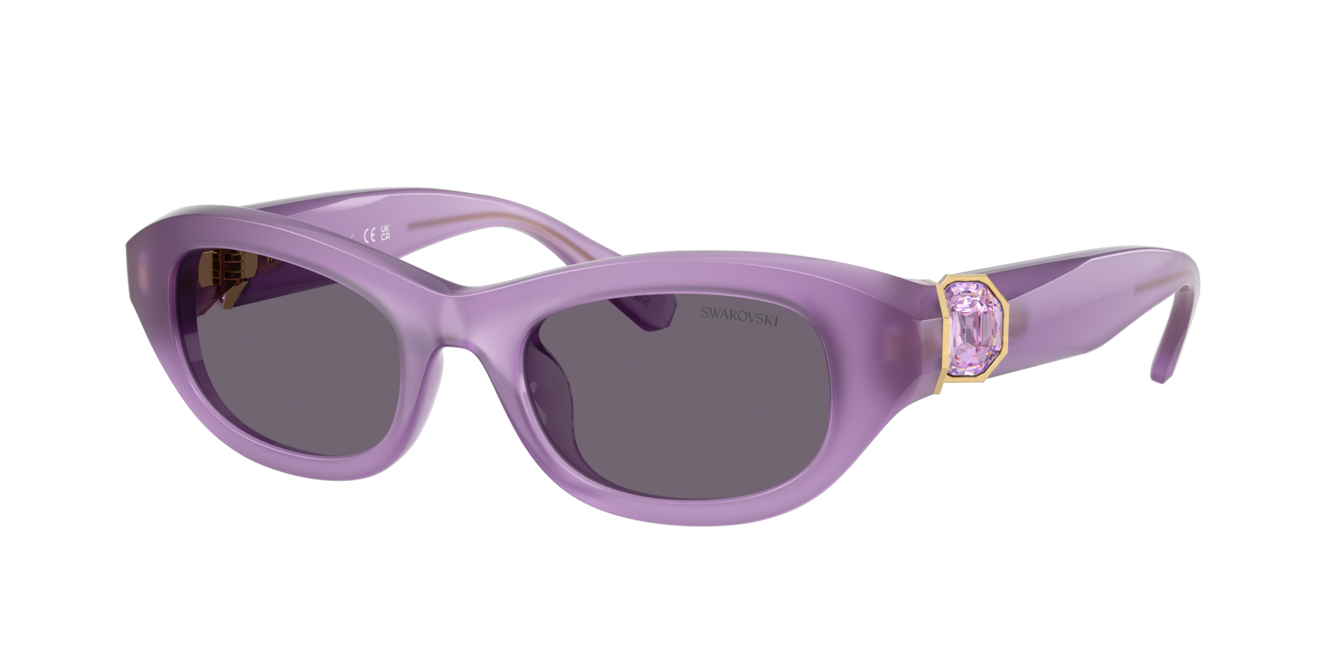 Swarovski Woman Sunglass SK6036U -  Frame color: Milky Lilac, Lens color: Violet