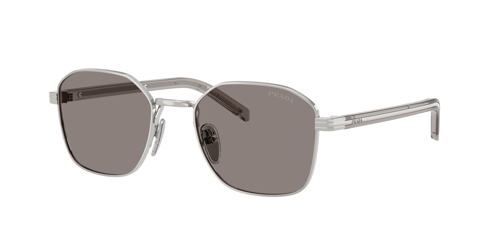 Prada Man Sunglass PR C50S -  Frame color: Silver, Lens color: Dark Grey