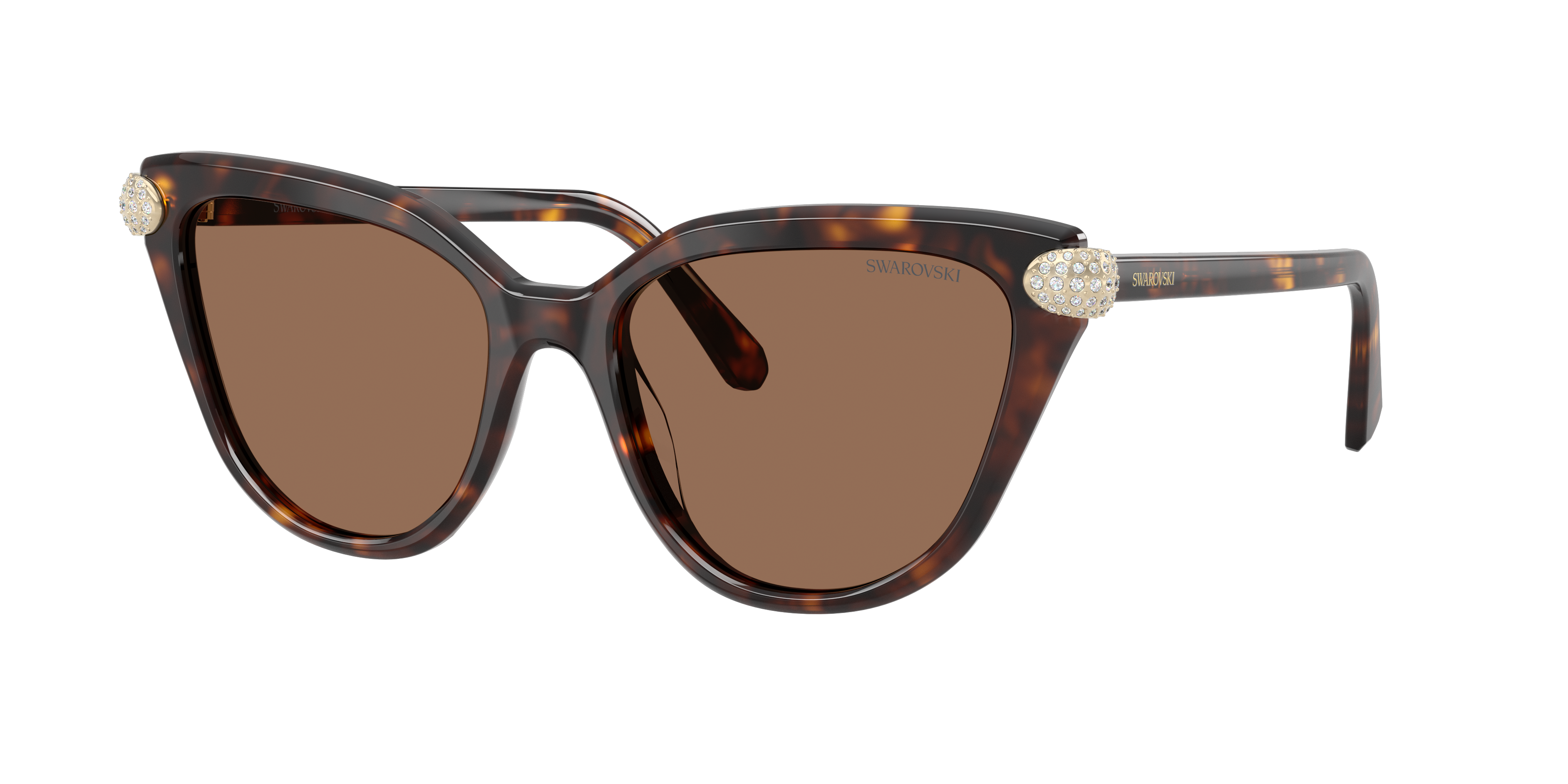 Swarovski Damen Dunkelbraun Frau Sunglass Sk6039 - Rahmenfarbe: Havana, Linsenfarbe: