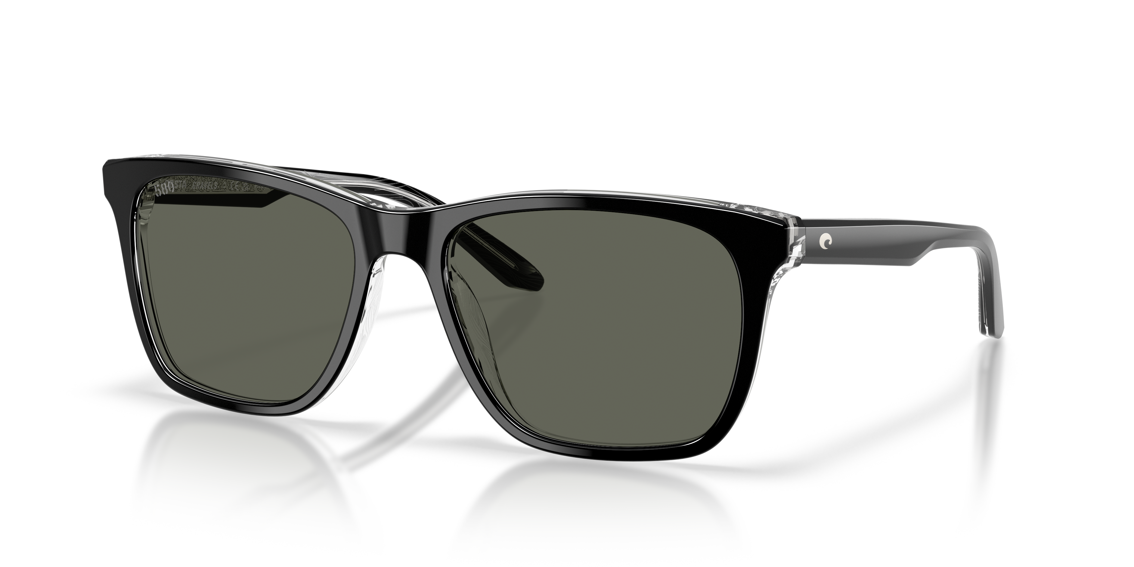Costa Gravels L (57 - 18) with Grey lenses and Black frame