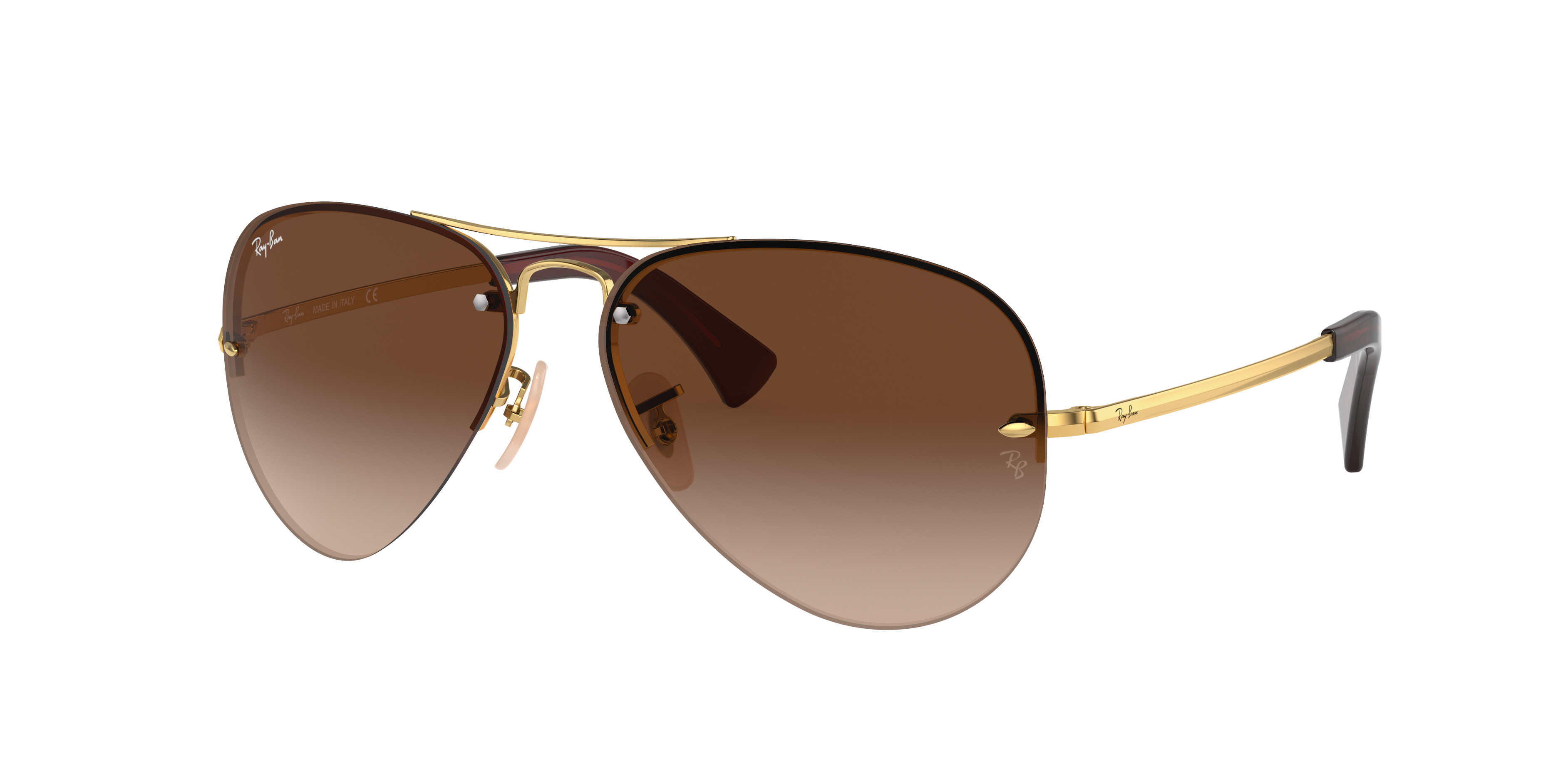 Ray-Ban Man Sunglass RB3449 -  Frame color: Arista Gold, Lens color: Brown Gradient