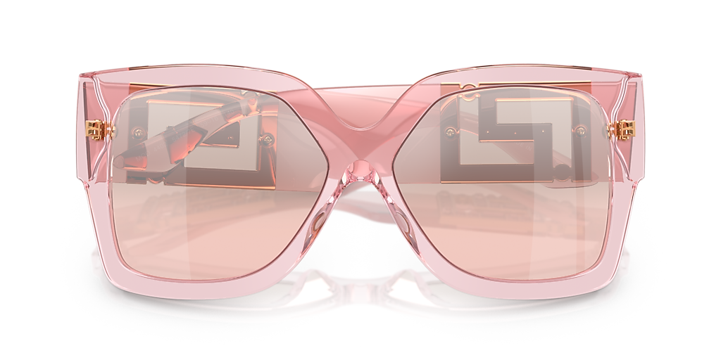 Versace Pink Gradient Square Sunglasses with Clear Frame Amazon.com: Versace Woman Sunglasses Transparent Pink Frame  main image 3