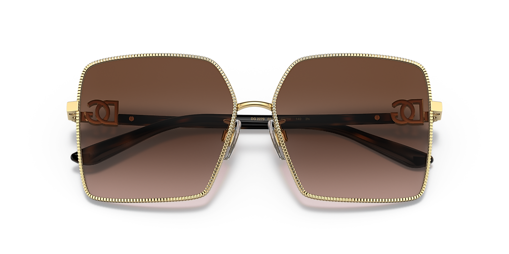 Dolce&Gabbana DG2279 XL (60 - 14) with Brown lenses and Gold frame