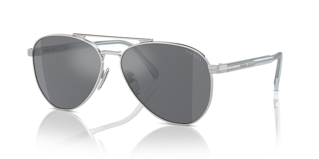Prada PR A58S L (61 - 14) with Grey lenses and Silver frame