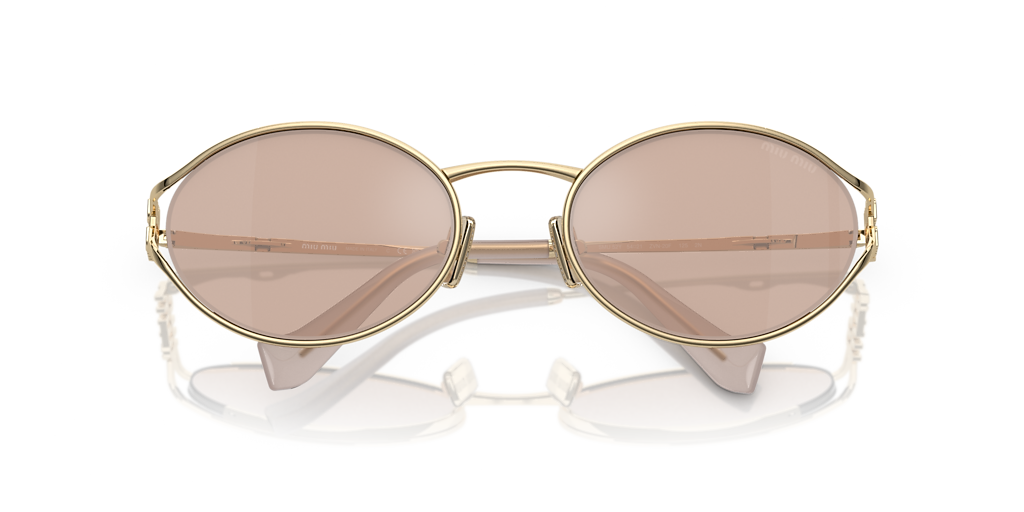 Miu Miu MU 52YS L (54 - 21) com Lentes Rosa e Armação Ouro