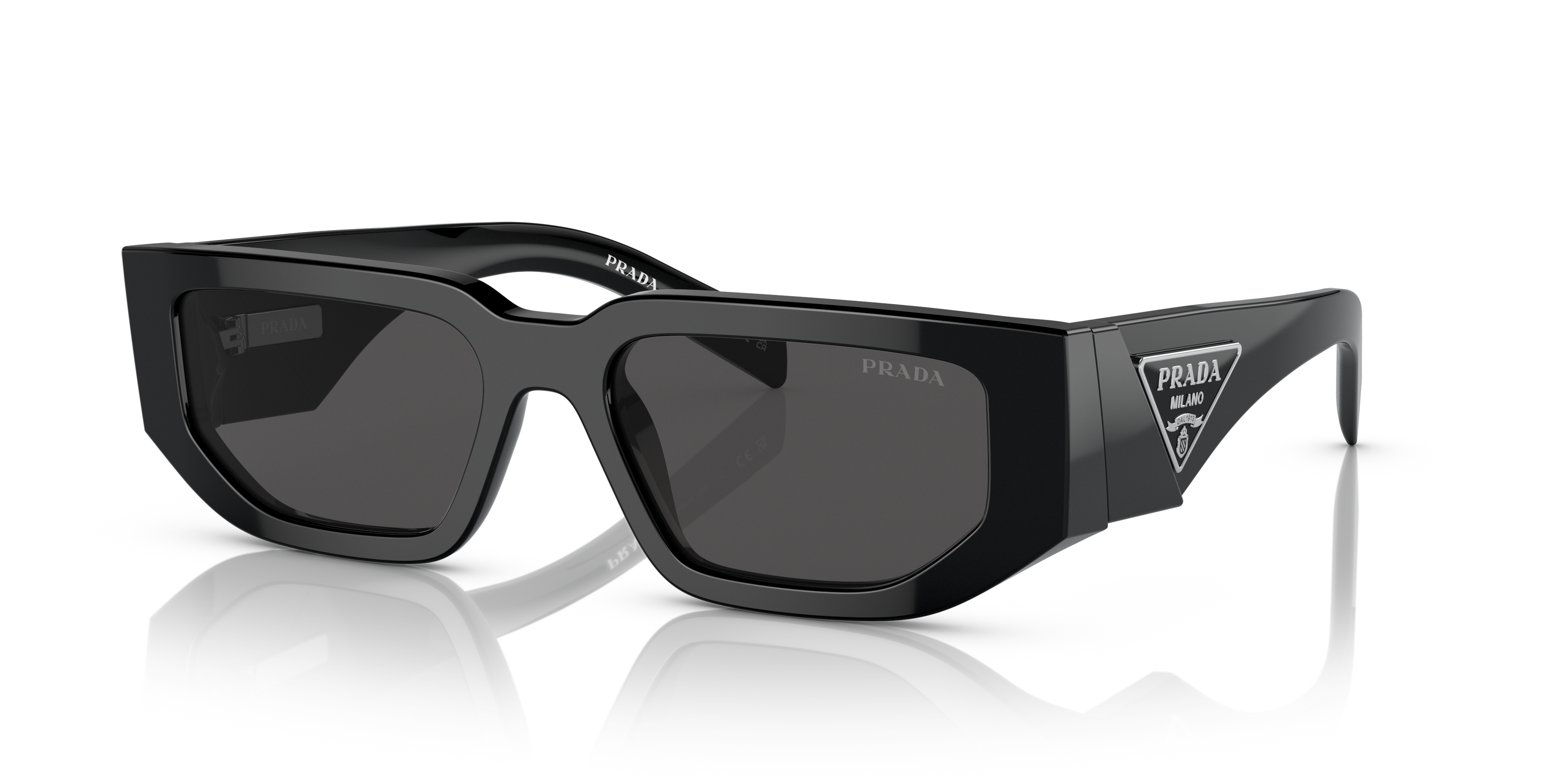 Prada PR 09ZSF L (55 - 17) with Grey lenses and Black frame