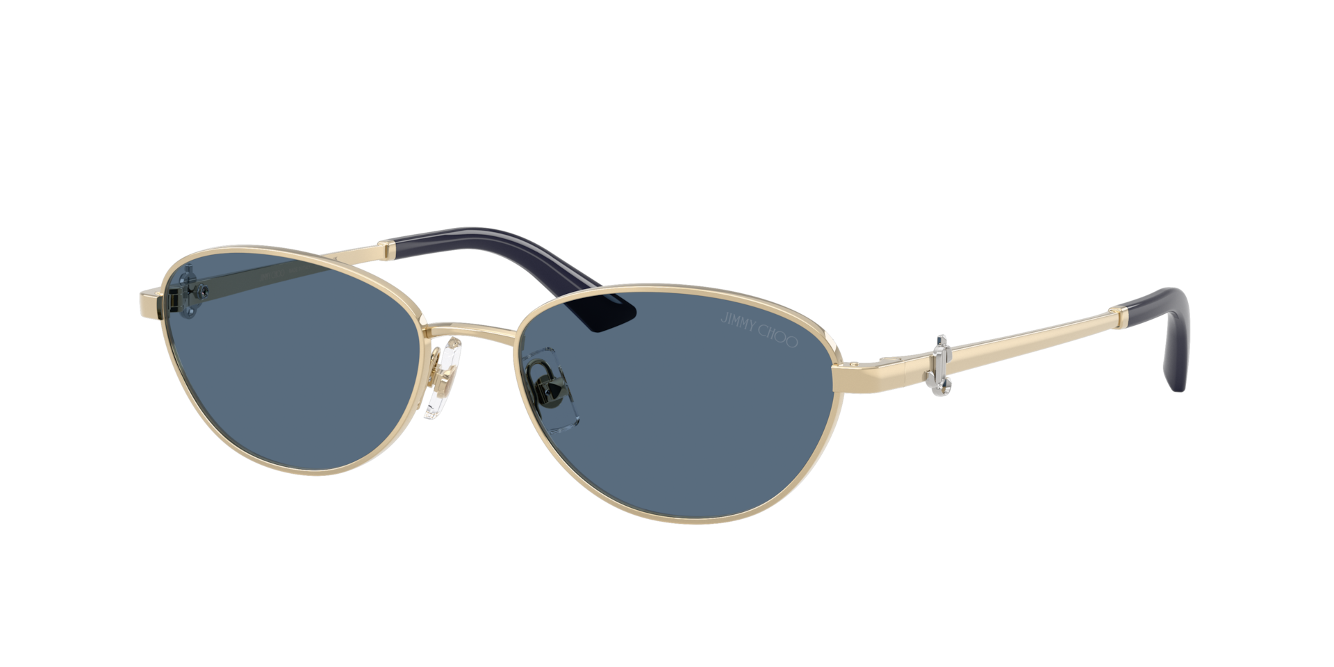 Jimmy Choo Frau Sunglass JC4032BD - Rahmenfarbe: Hellgold, Linsenfarbe: Dunkelblau