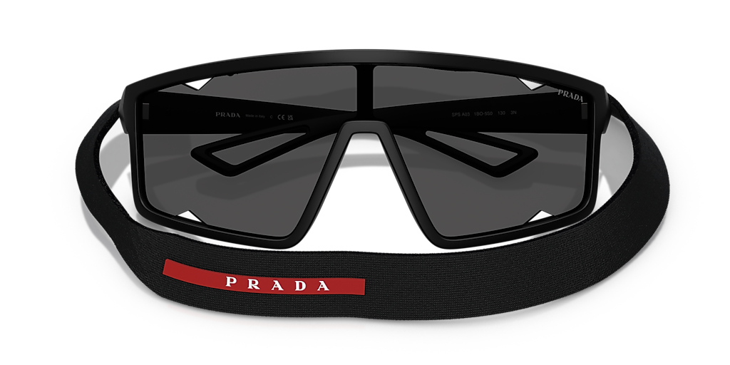 Prada Linea Rossa PS A03S XXL (0 - 141) with Grey lenses and Black