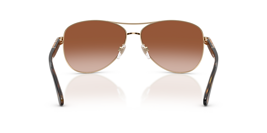 Burberry BE3080 L (59 - 14) with Brown lenses and Gold frame