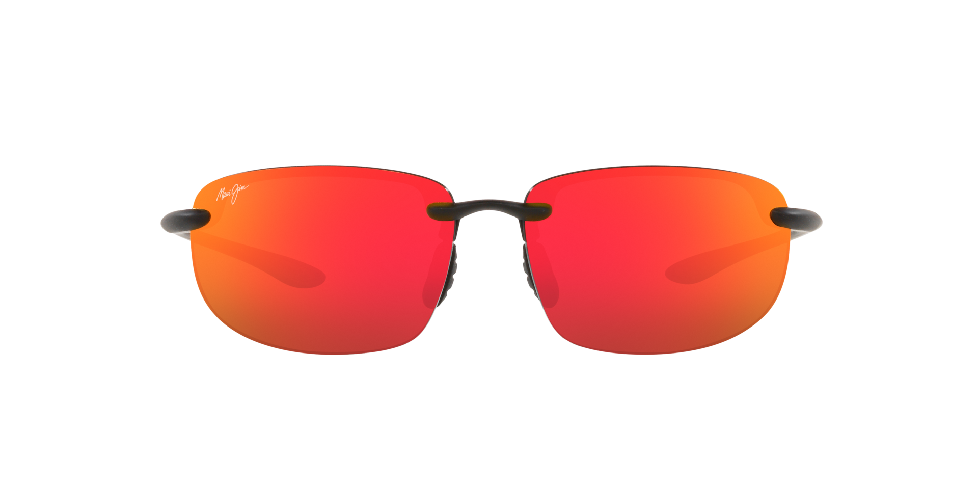 Maui Jim Hookipa Asian Fit XXL (64 - 17) with Red lenses and Black