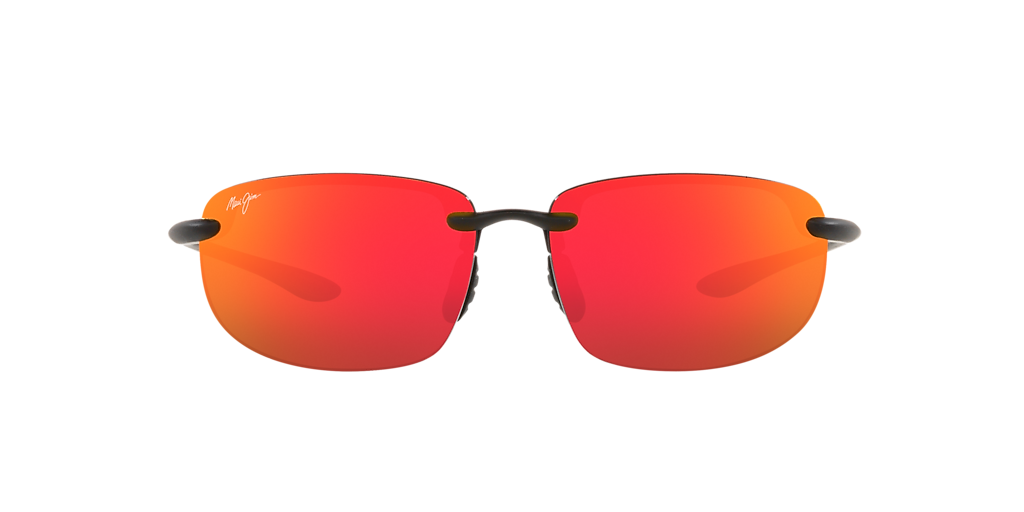 Maui Jim Hookipa Asian Fit XXL (64 - 17) with Red lenses and Black