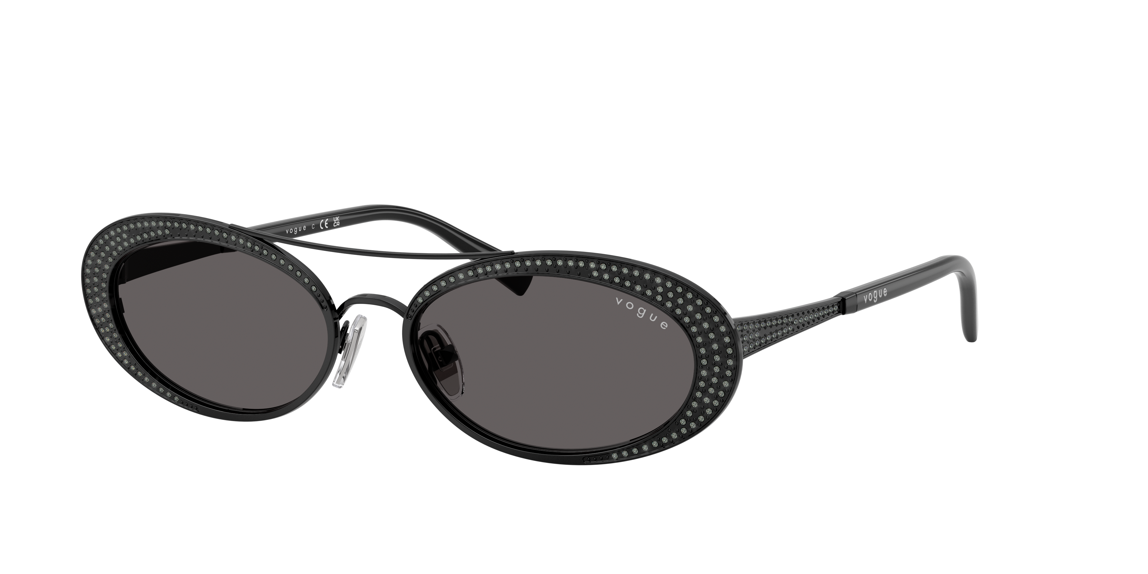 Vogue Eyewear Woman Sunglass VO4348SB -  Frame color: Black, Lens color: Black Smoke