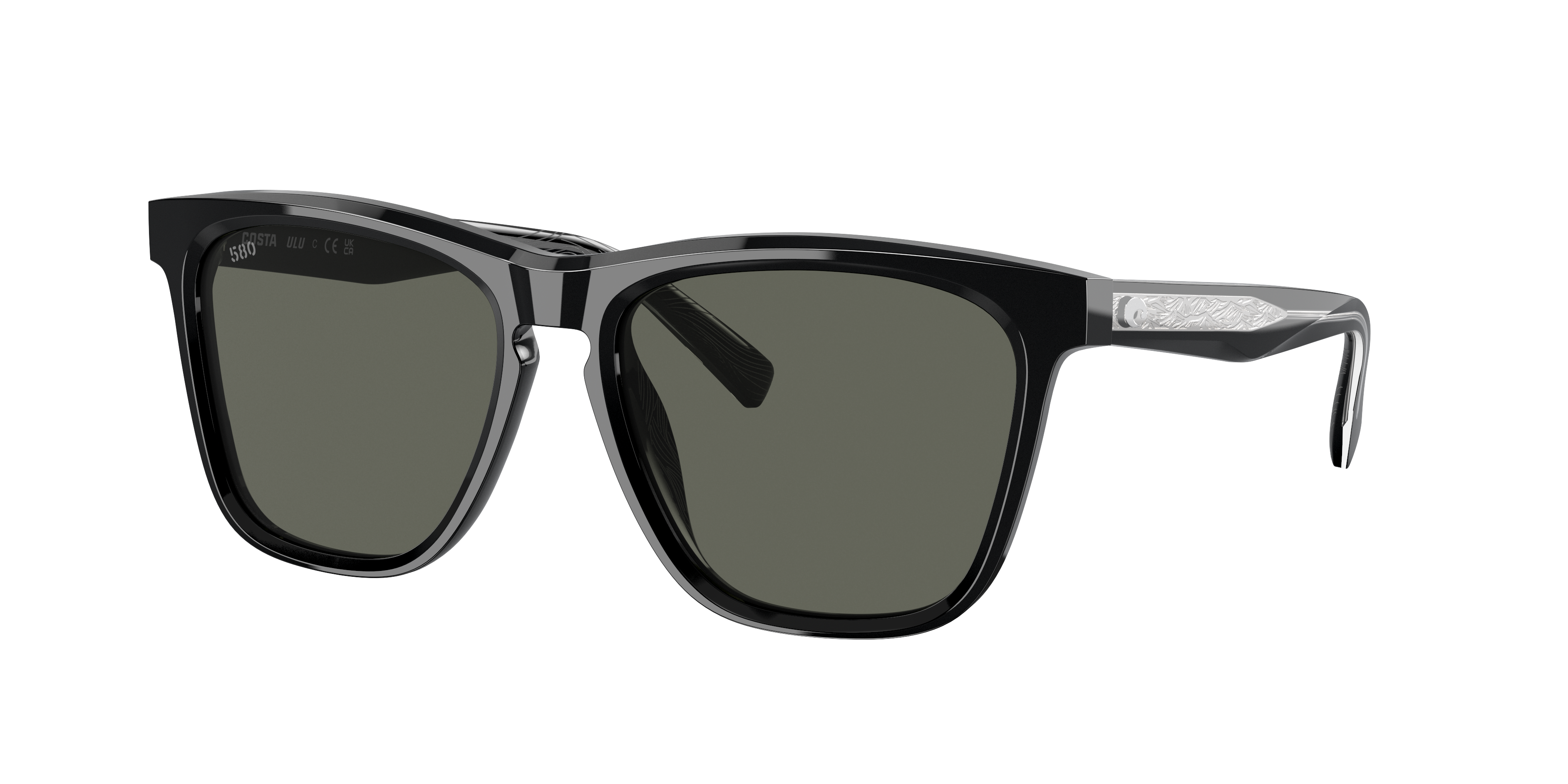 Costa Unisex Sunglass Ulu -  Frame color: Black, Lens color: Gray