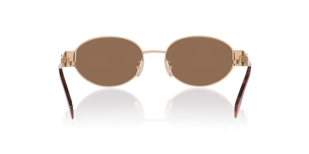 Celine Triomphe Metal CL40235U S (54 - 18) with Brown lenses and