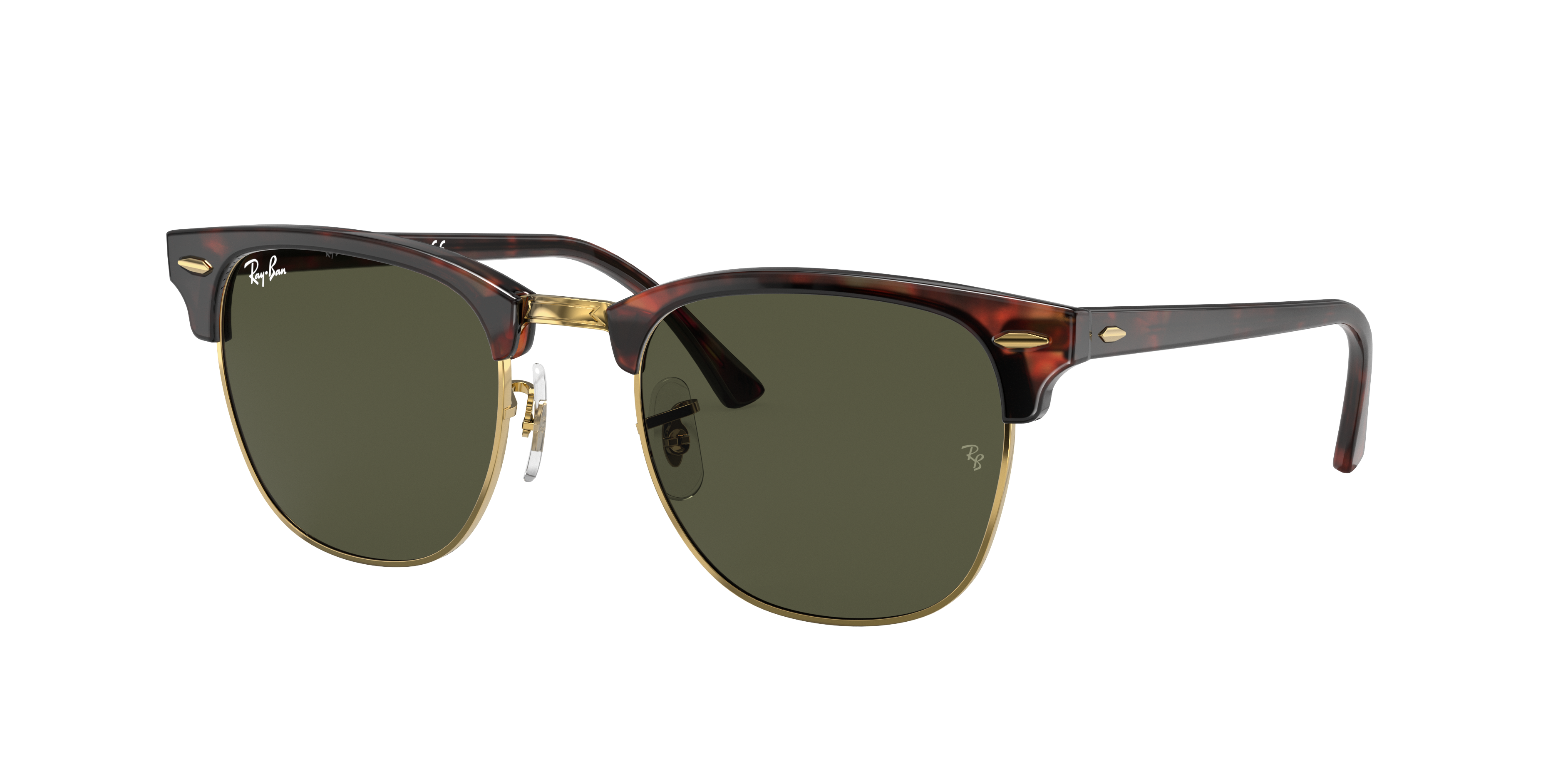 Ray-Ban Clubmaster Classic M (49 - 21) with Green lenses and