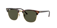 Ray-Ban Clubmaster Classic L (51 - 21) with Green lenses and Black