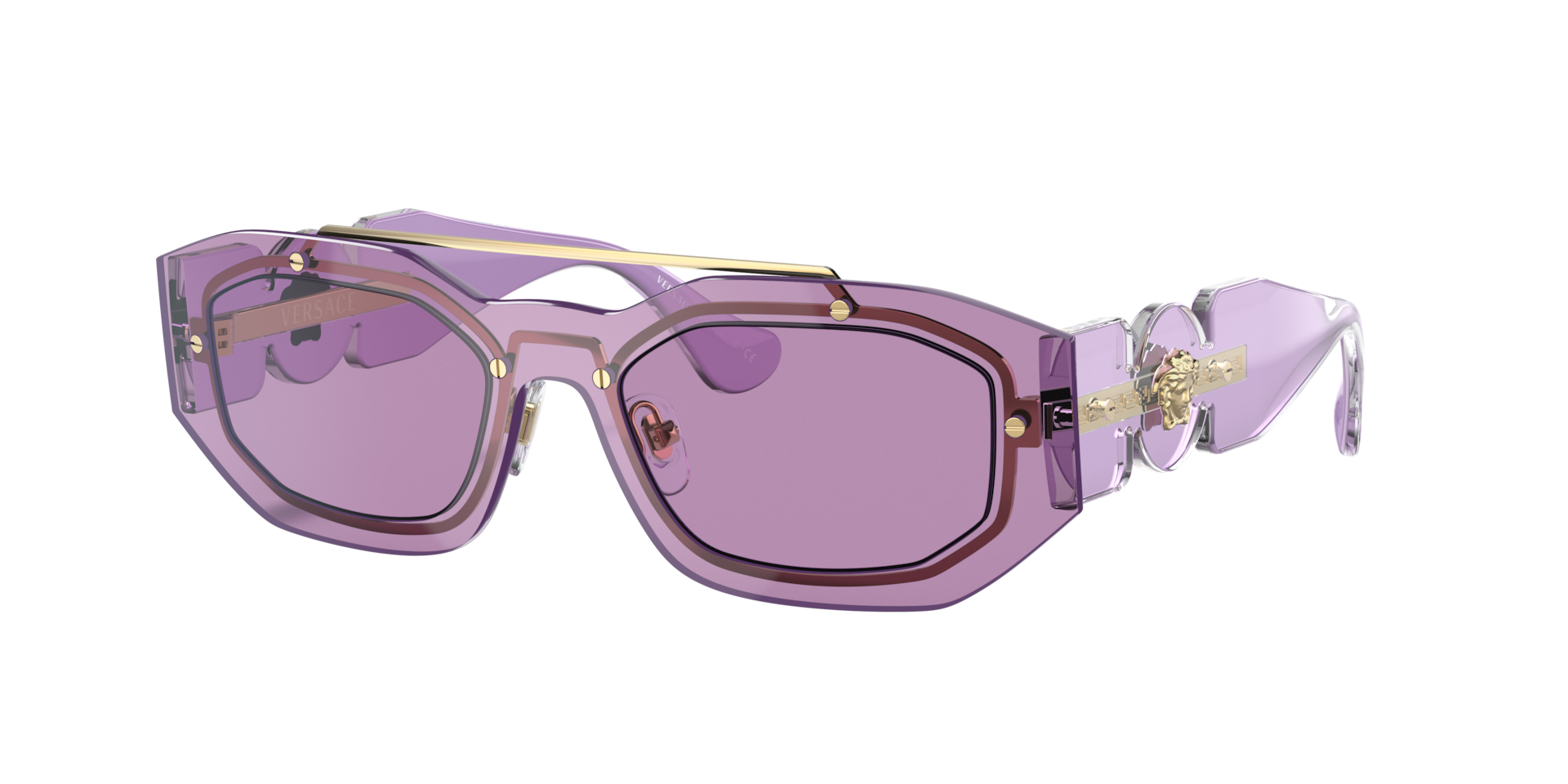 Versace Unisex Sunglass Biggie - Rahmenfarbe: Violett, Linsenfarbe: Violett