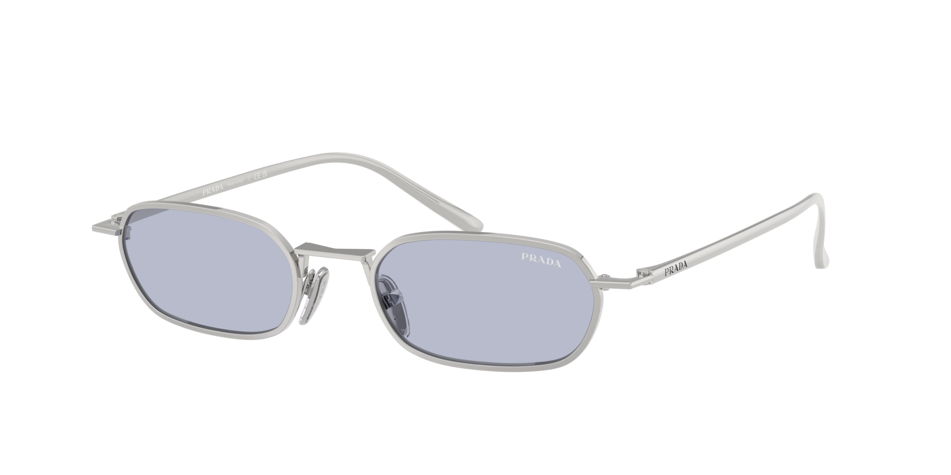 Prada Woman Sunglass PR D58S - Frame color: Silver, Lens color: Blue