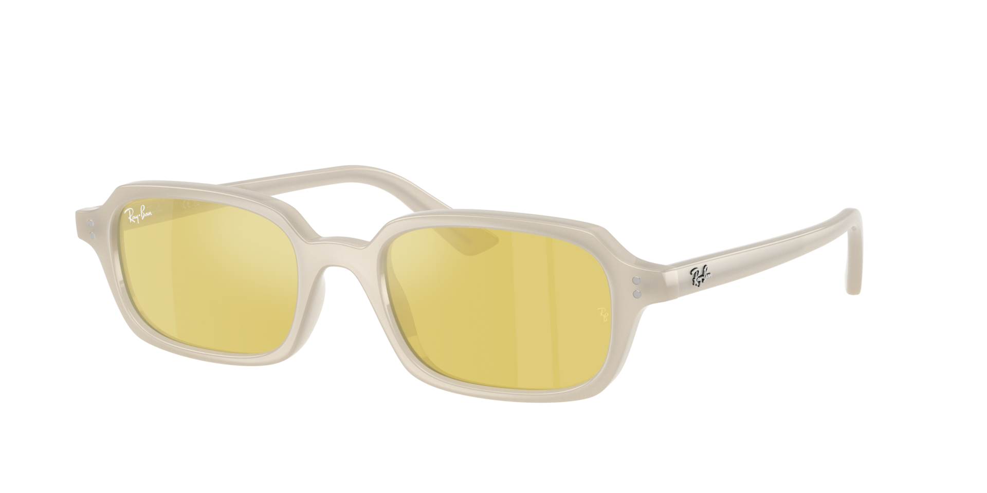 Ray-Ban Zuri Bio-Based M (51 - 19) with Yellow lenses and White