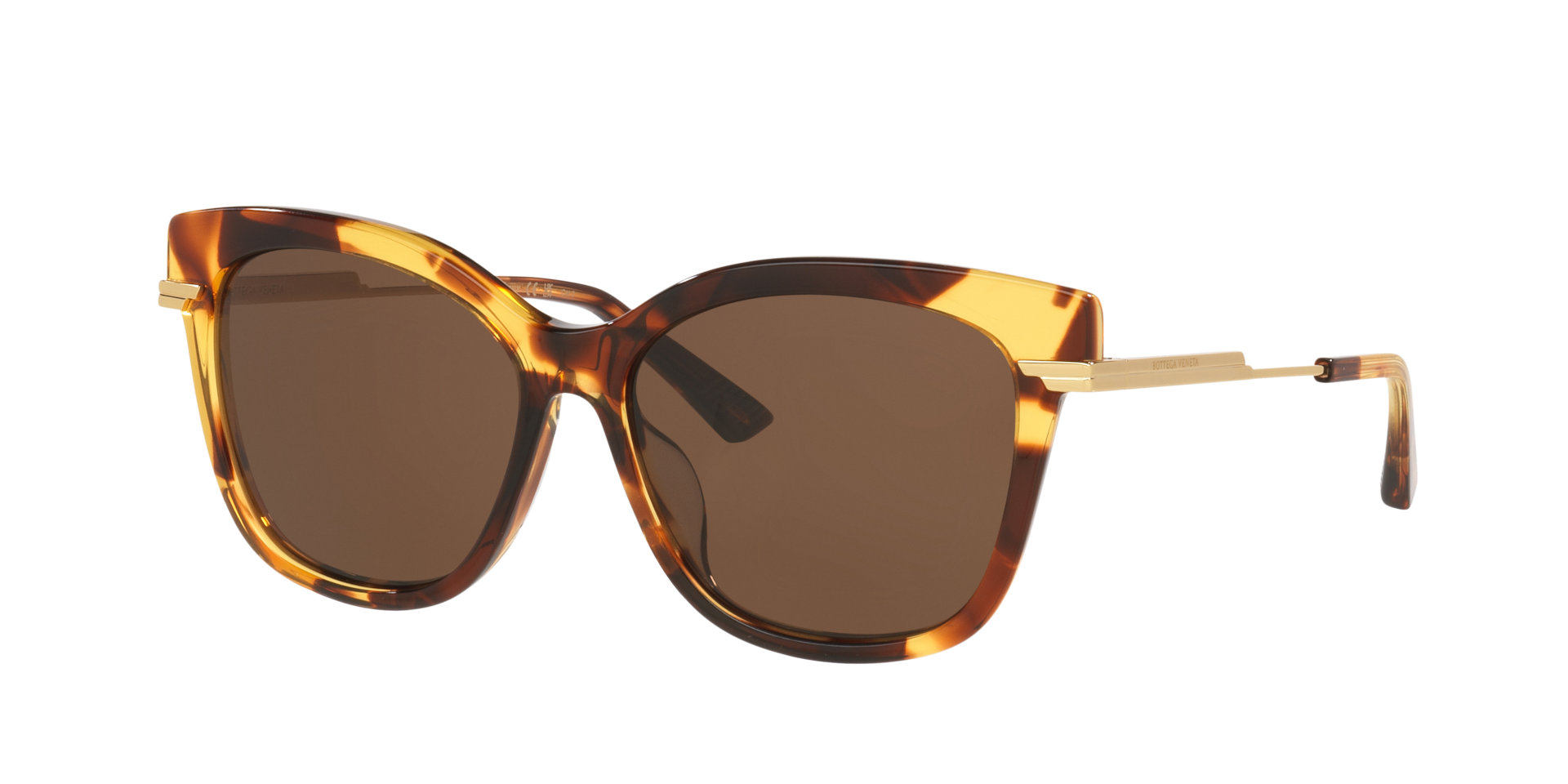 Bottega Veneta Woman Sunglass BV1296SA Frame color Tortoise Lens color Brown