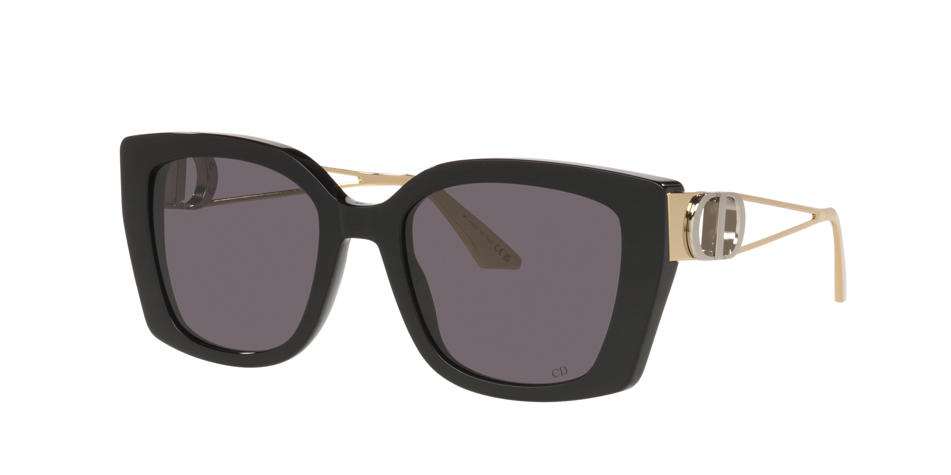 DIOR Woman Sunglass 30Montaigne S13I -  Frame color: Black, Lens color: Grey