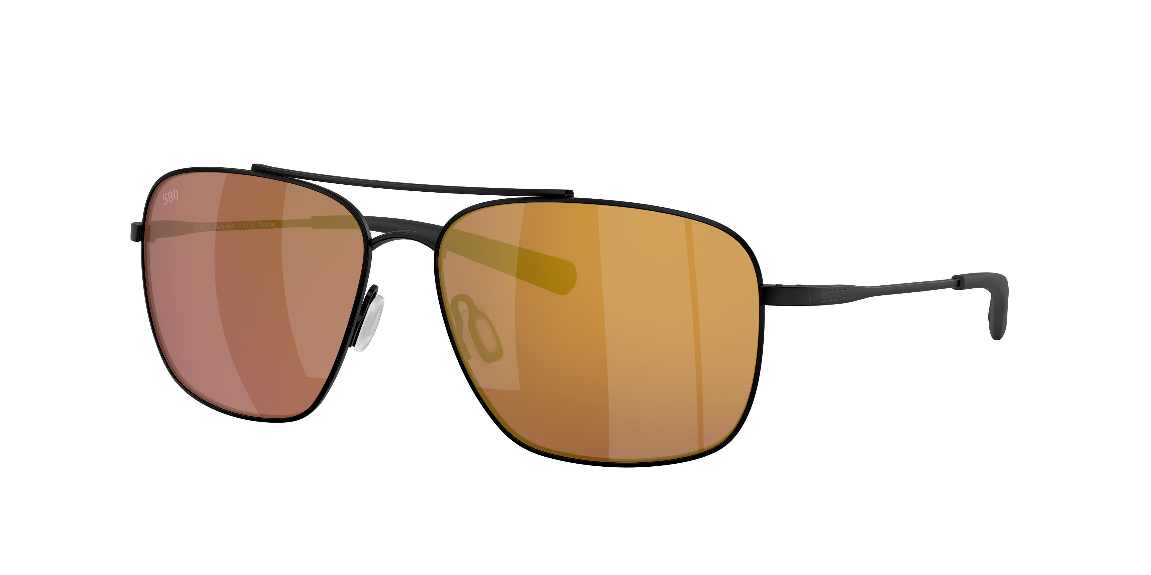 Costa Man Sunglass Canaveral -  Frame color: Satin Black, Lens color: Gold Mirror