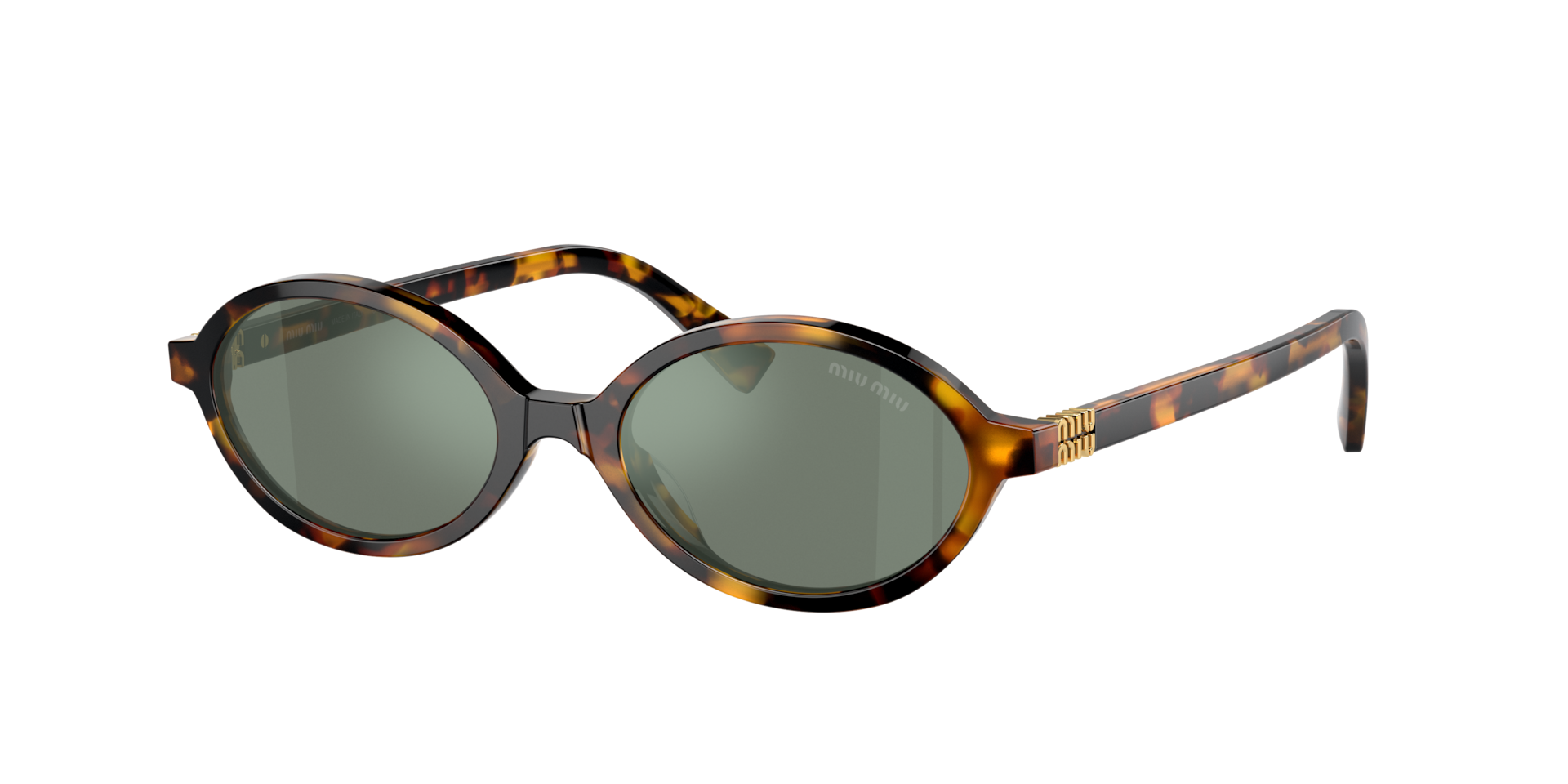 Miu Miu MU 04ZS S (50 - 18) with Green lenses and Tortoise frame