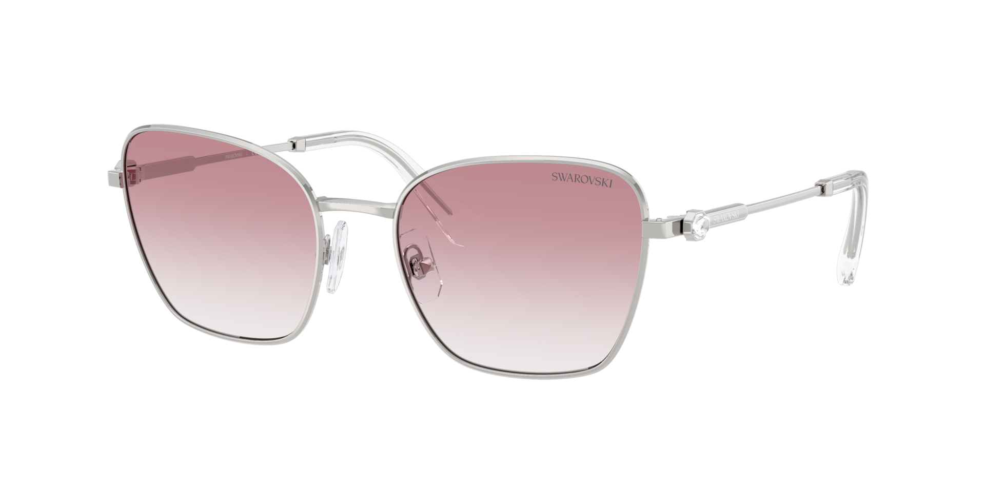 Swarovski Woman Sunglass SK7029 -  Frame color: Silver, Lens color: Clear Gradient Pink