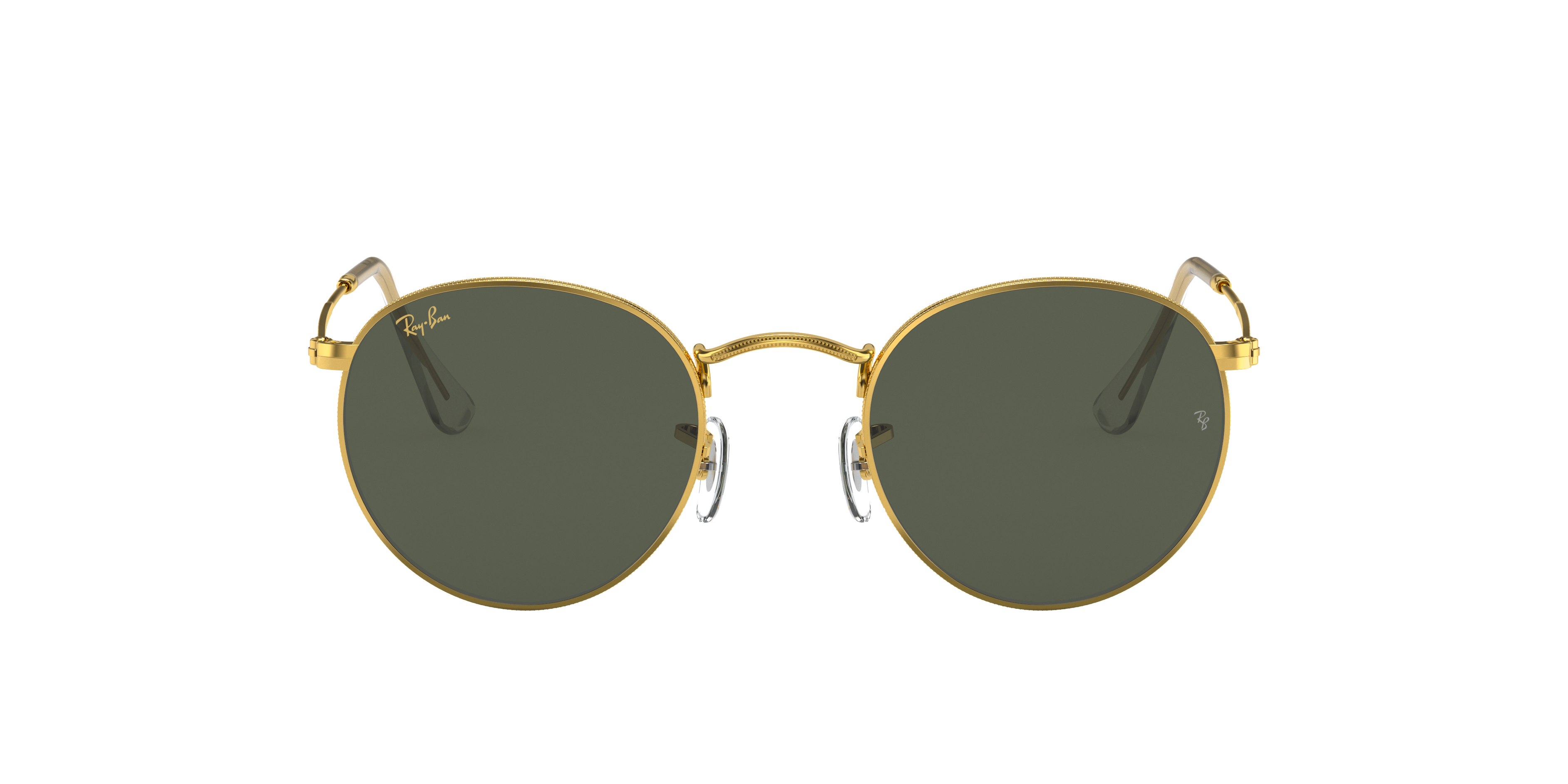 Ray-Ban RB3447 ROUND L ゴールド ラウンドメタル Ray-Ban Round Metal Legend Gold L (53 - 21) with Green lenses and