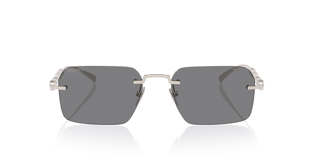 Gucci GG2154S L (56 - 18) with Grey lenses and Silver frame  display picture 1