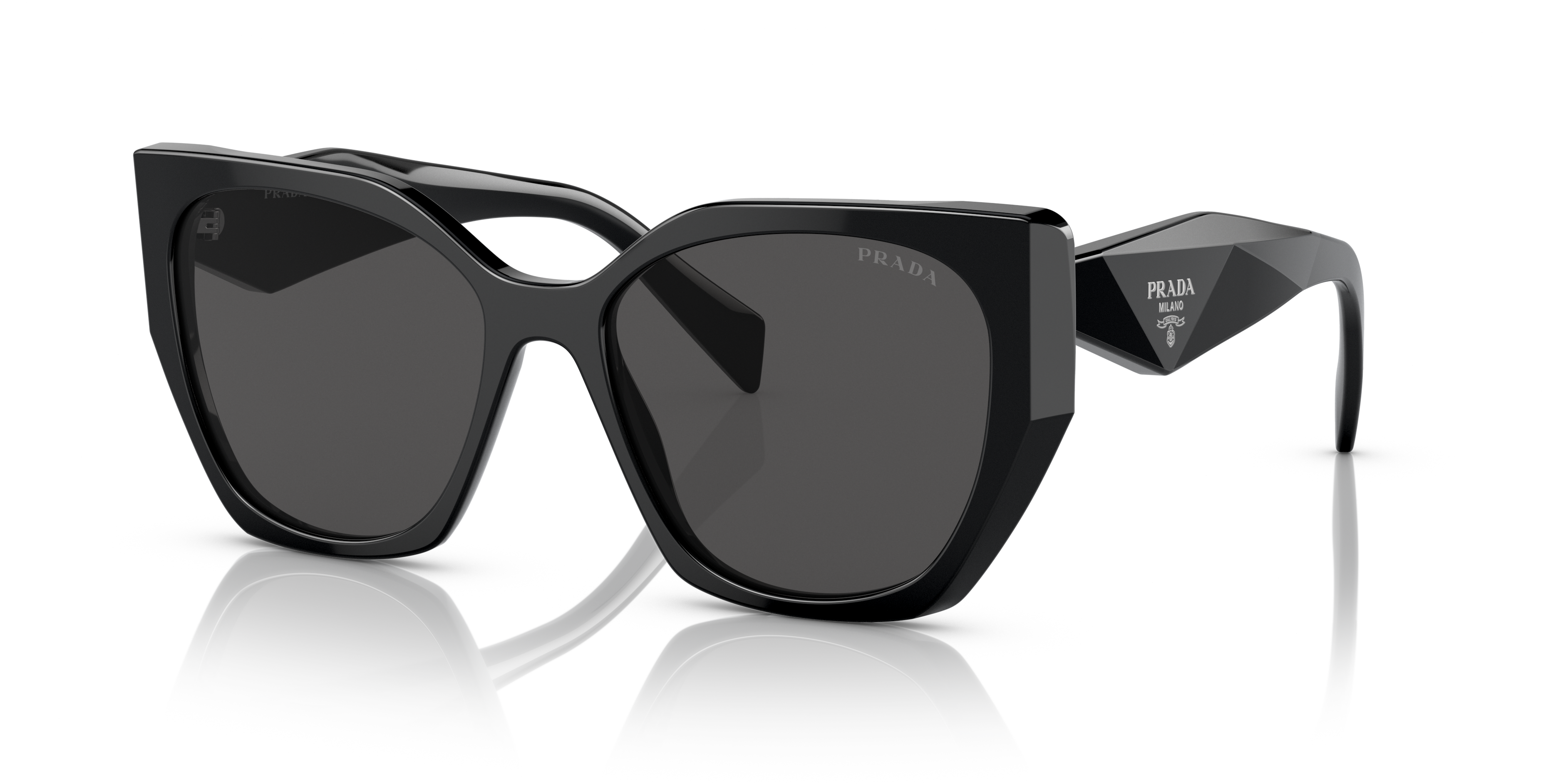 Prada PR 19ZS M (55 - 17) with Grey lenses and Black frame