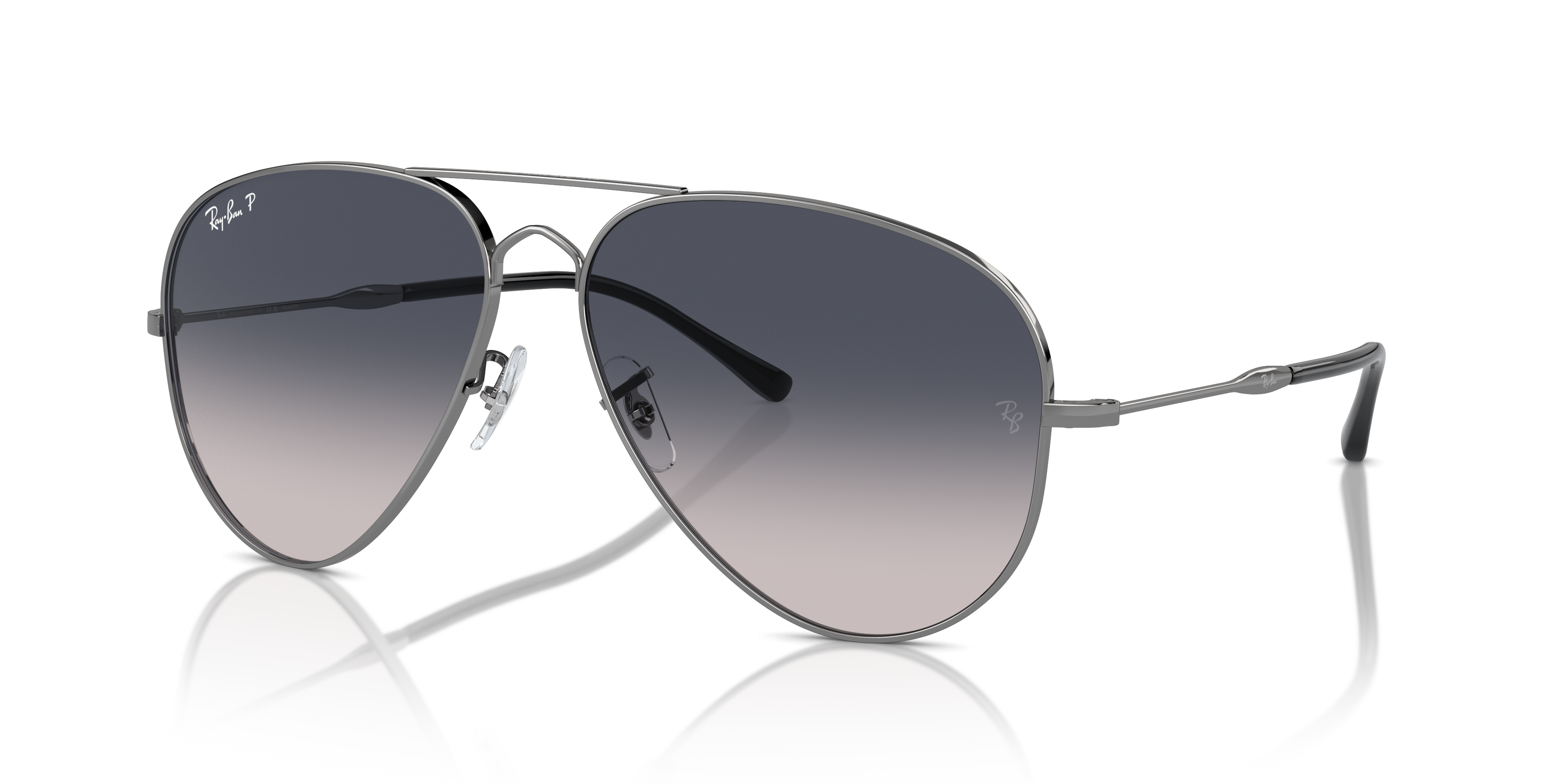 Ray-Ban Old Aviator XXL (62 - 14) with Blue lenses and Grey frame