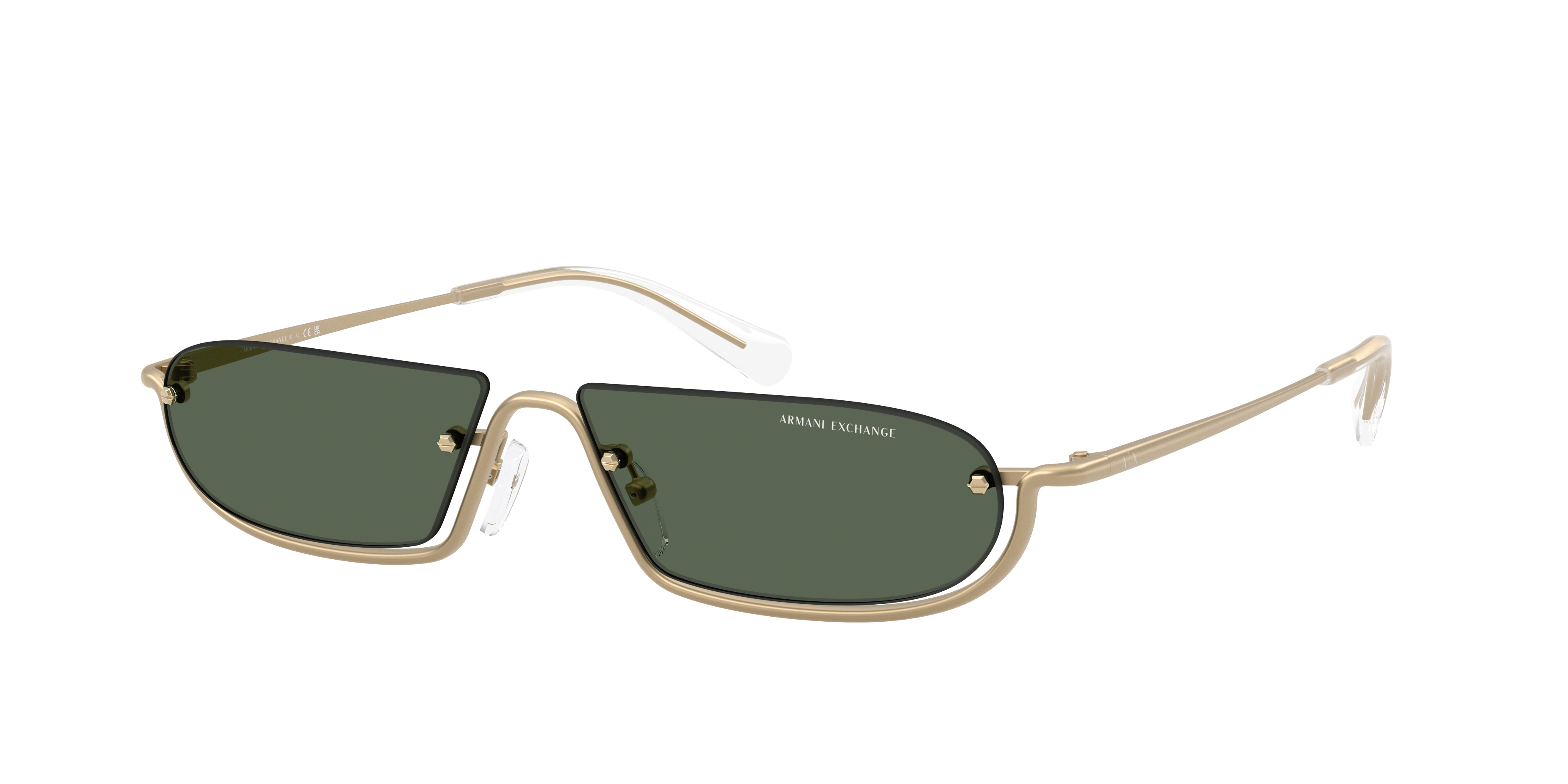Armani Exchange AX2058S XL (58 - 14) with Green lenses and Black