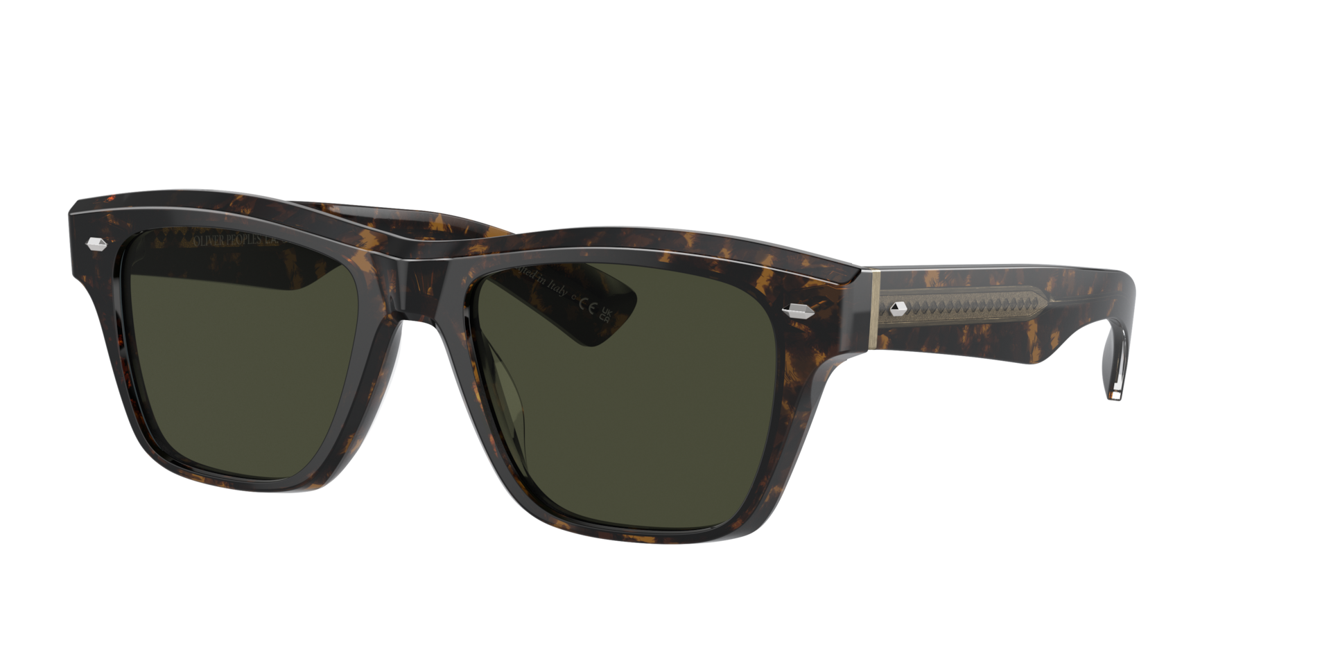 Oliver Peoples Unisex Sunglass Oliver Sixties Sun - Framekleur: Walnut Tortoise, Lenskleur: G-15 gepolariseerd