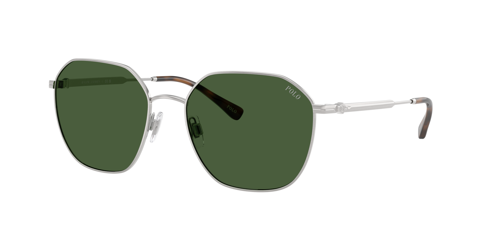Polo Ralph Lauren Homme Sunglass PH3160 - Couleur du Monture: Agent brossé, Couleur de Lentille: Vert bouteille