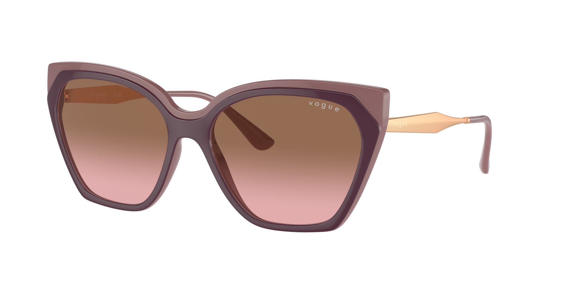 Vogue Eyewear Woman Sunglass VO5521S -  Frame color: Top Red Purple/Old Pink, Lens color: Pink Gradient Brown