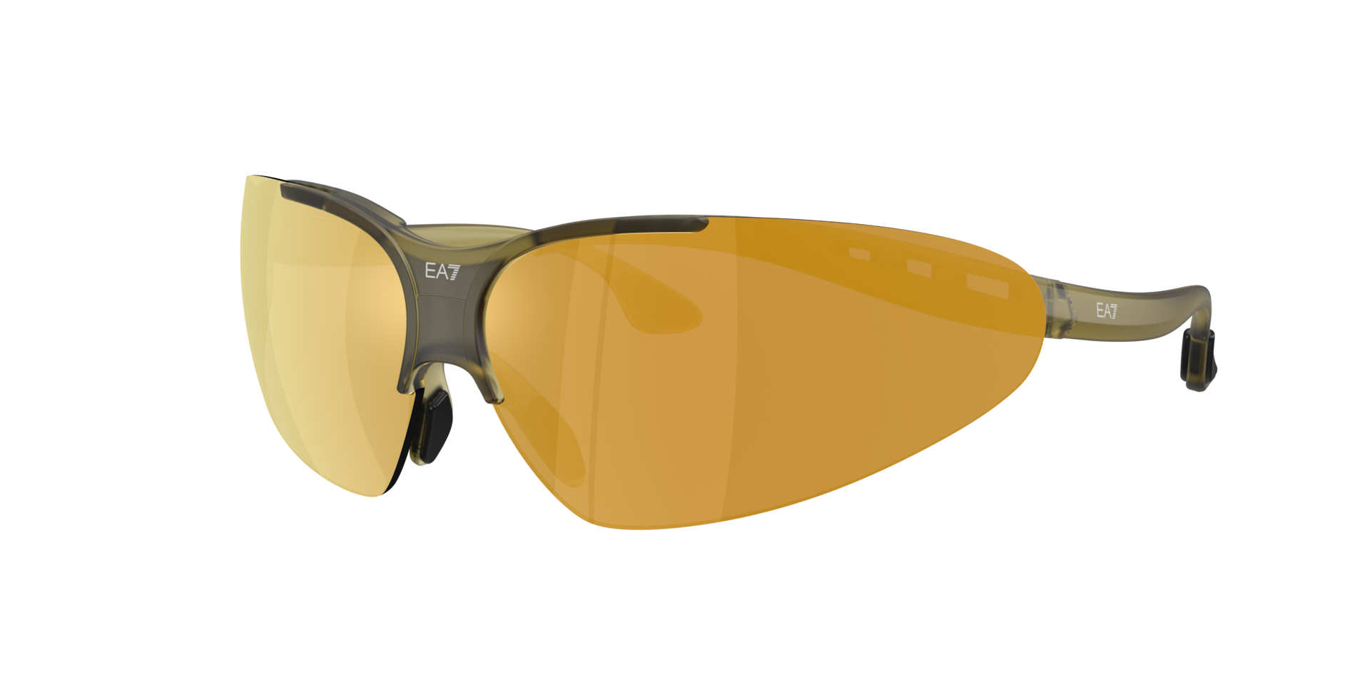 EA7 Man Sunglass Q74007 -  Frame color: Frosted Green, Lens color: Brown Mirror Gold