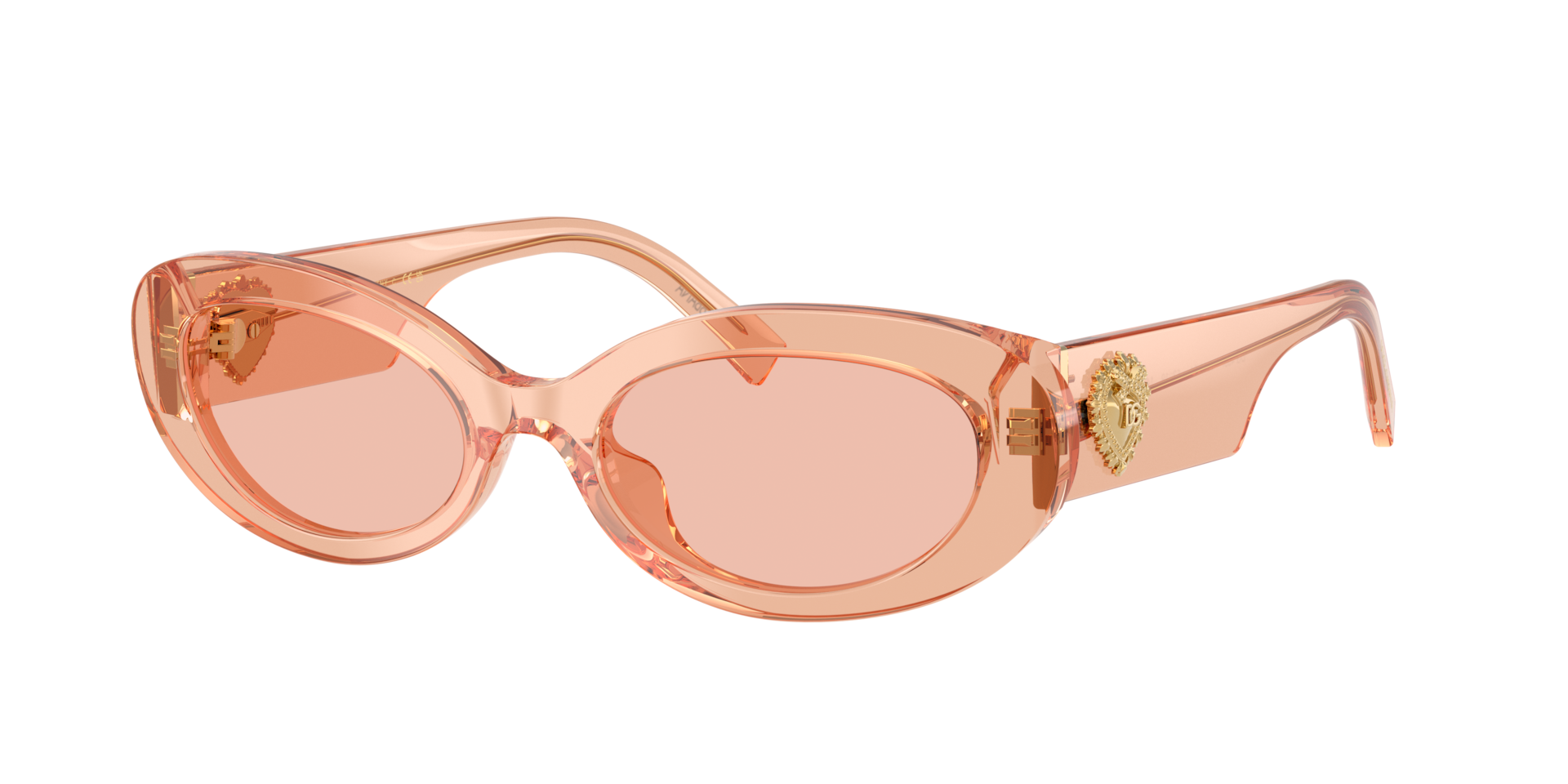 Dolce&Gabbana Frau Sunglass DG4537 - Rahmenfarbe: Nude transparent, Linsenfarbe: Dunkelrosa