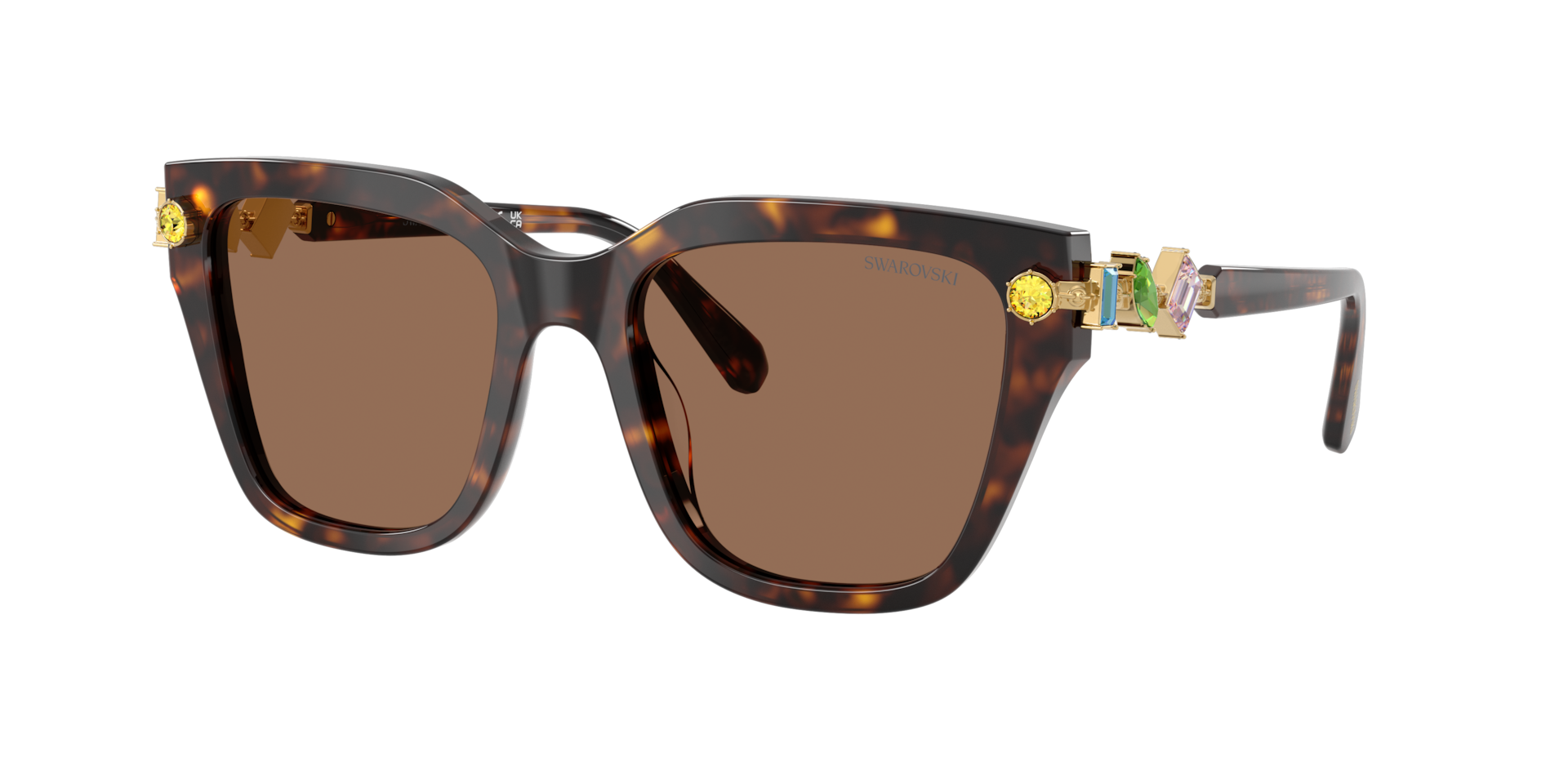 Swarovski Woman Sunglass SK6041 -  Frame color: Havana, Lens color: Dark Brown