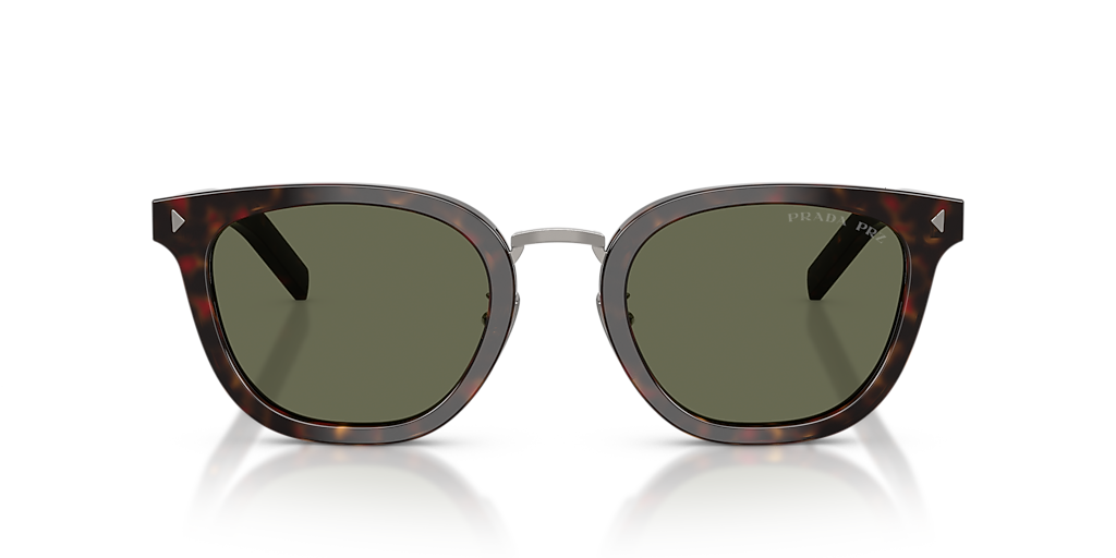 Prada PR C01SD M (49 - 23) with Green lenses and Tortoise frame