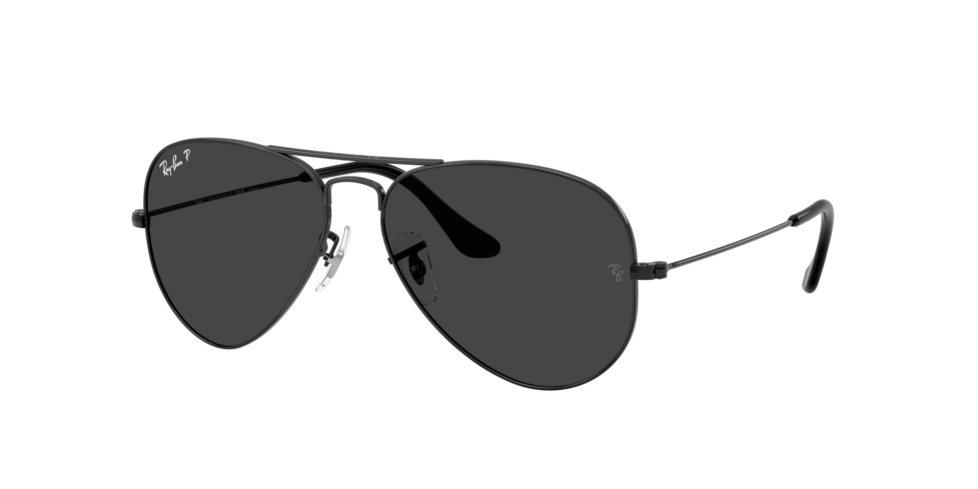 Ray-Ban Unisex Sunglass Aviator Classic -  Frame color: Black, Lens color: Polarized Black