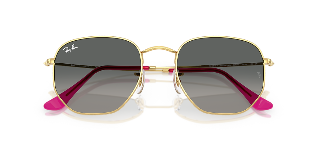 Ray-Ban Hexagonal Flat Lenses M (51 - 21) with Grey lenses and