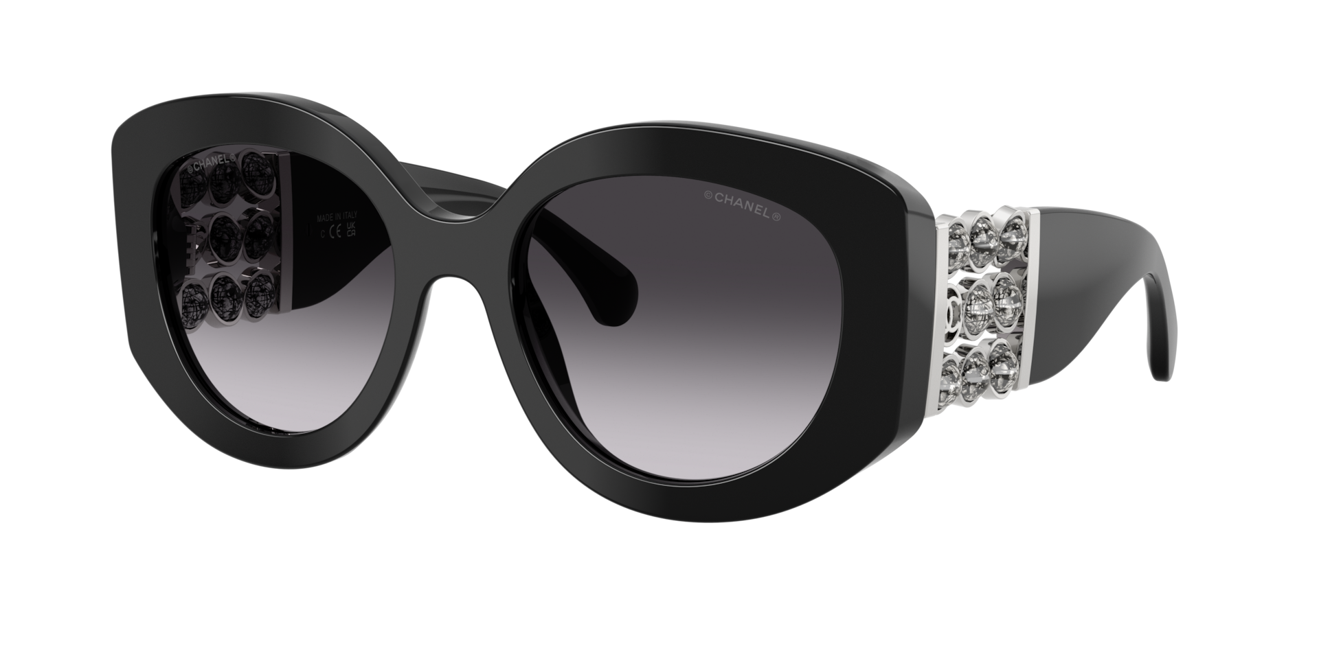 Chanel Femme Sunglass CH5543H - Couleur du Monture Noir Couleur de Lentille Bleu fonc dgrad Gris clair 1700 €