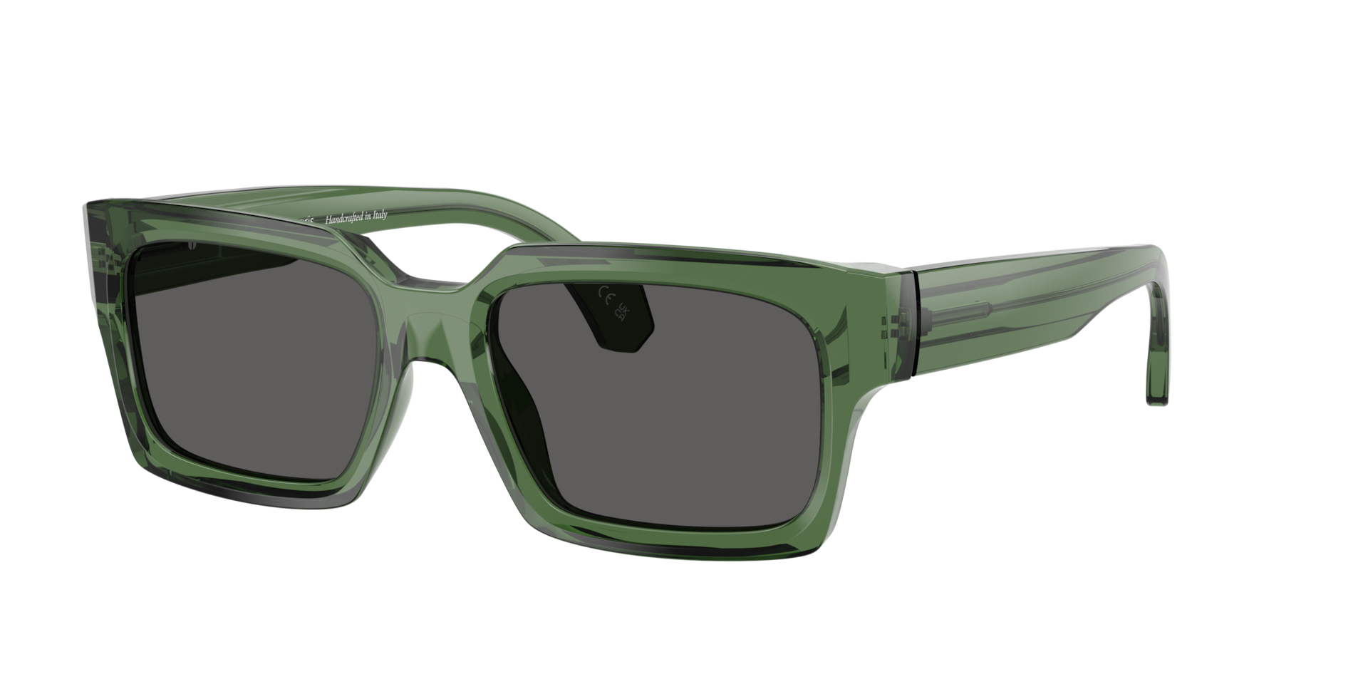 Alain Mikli Unisex Sunglass A05522 -  Frame color: Transparent Green, Lens color: Dark Grey